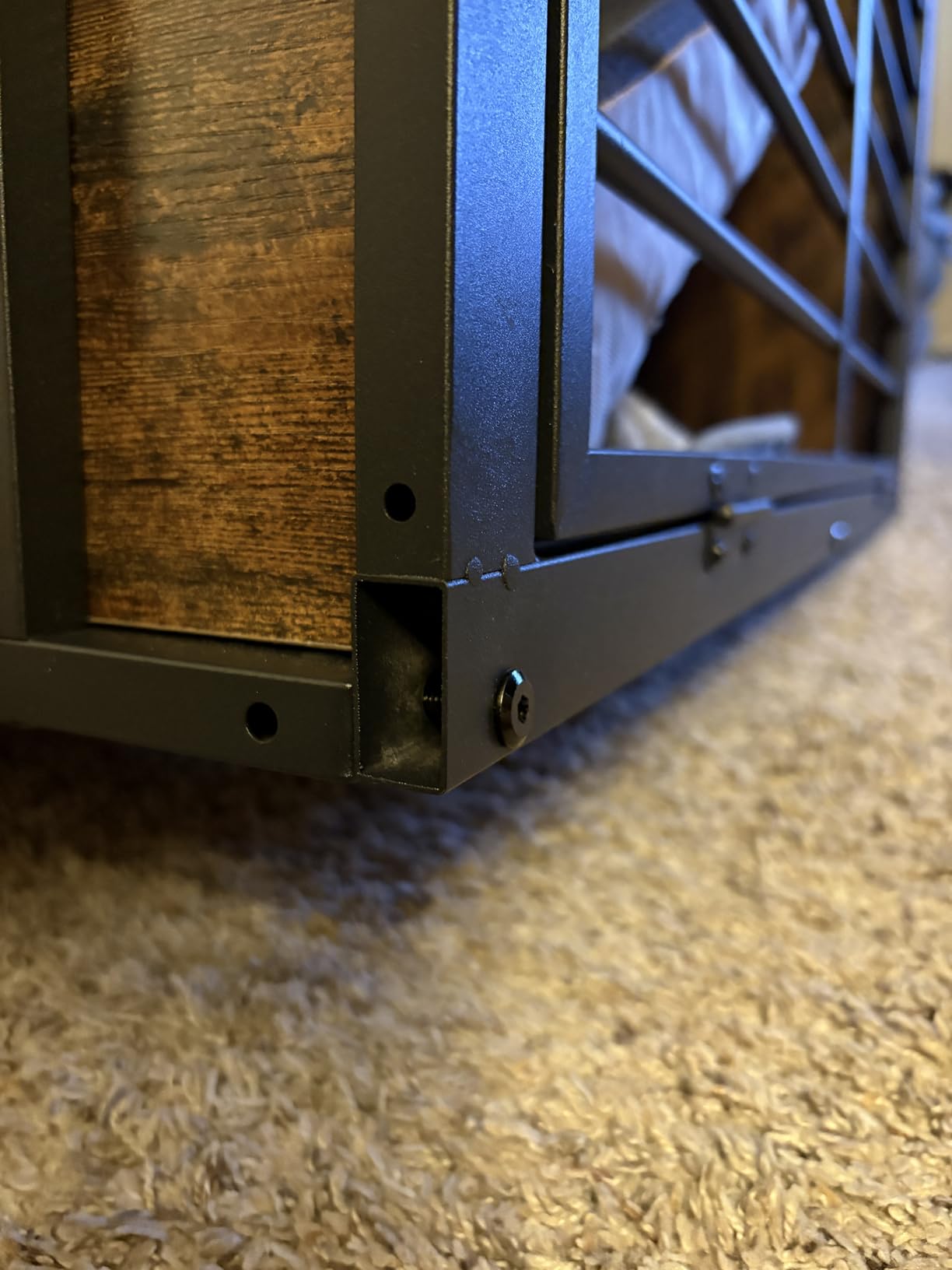 Lyromix 48'' XXL Dog Crate Furniture with 3 Doors, Wooden Crate End Table Heavy Duty Indoor Combination Cage for Medium to Large Dogs, Multiple Units Can be Combined customer photo 2