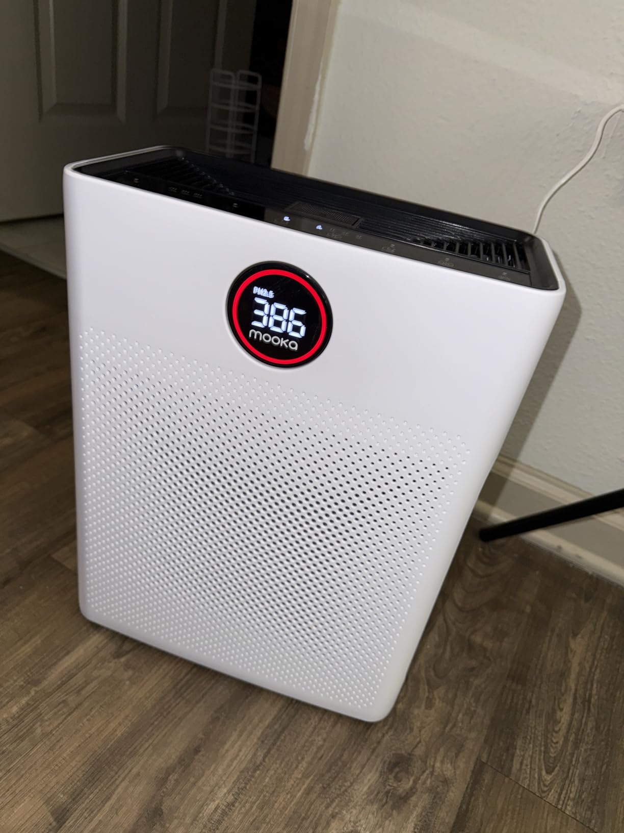 Air Purifiers for Home Large Room up to 2200sq.ft, MOOKA Air purifier for Home Pets with Washable Filter, PM 2.5 Display Air Quality Sensor Air Cleaner for Bedroom, Dorm room, Pets, Office PR1 (White) customer photo 1