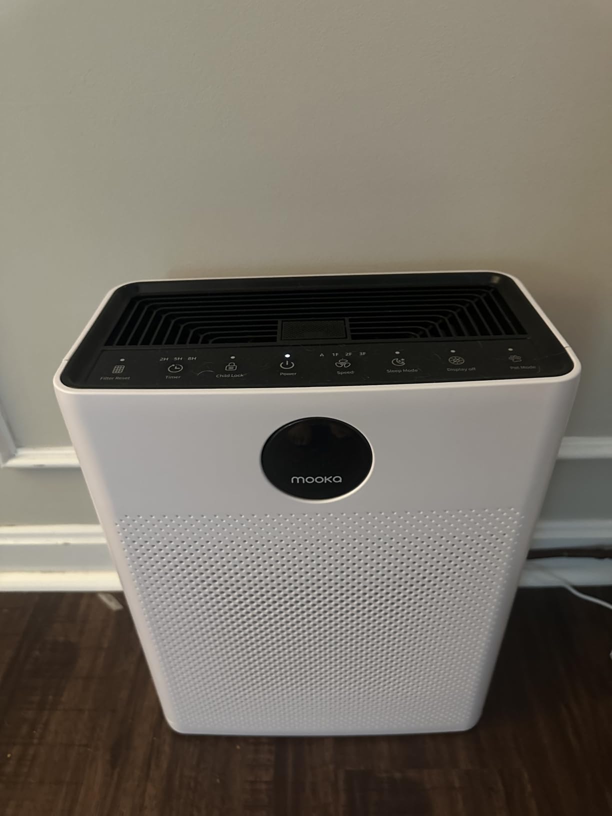 Air Purifiers for Home Large Room up to 2200sq.ft, MOOKA Air purifier for Home Pets with Washable Filter, PM 2.5 Display Air Quality Sensor Air Cleaner for Bedroom, Dorm room, Pets, Office PR1 (White) customer photo 2