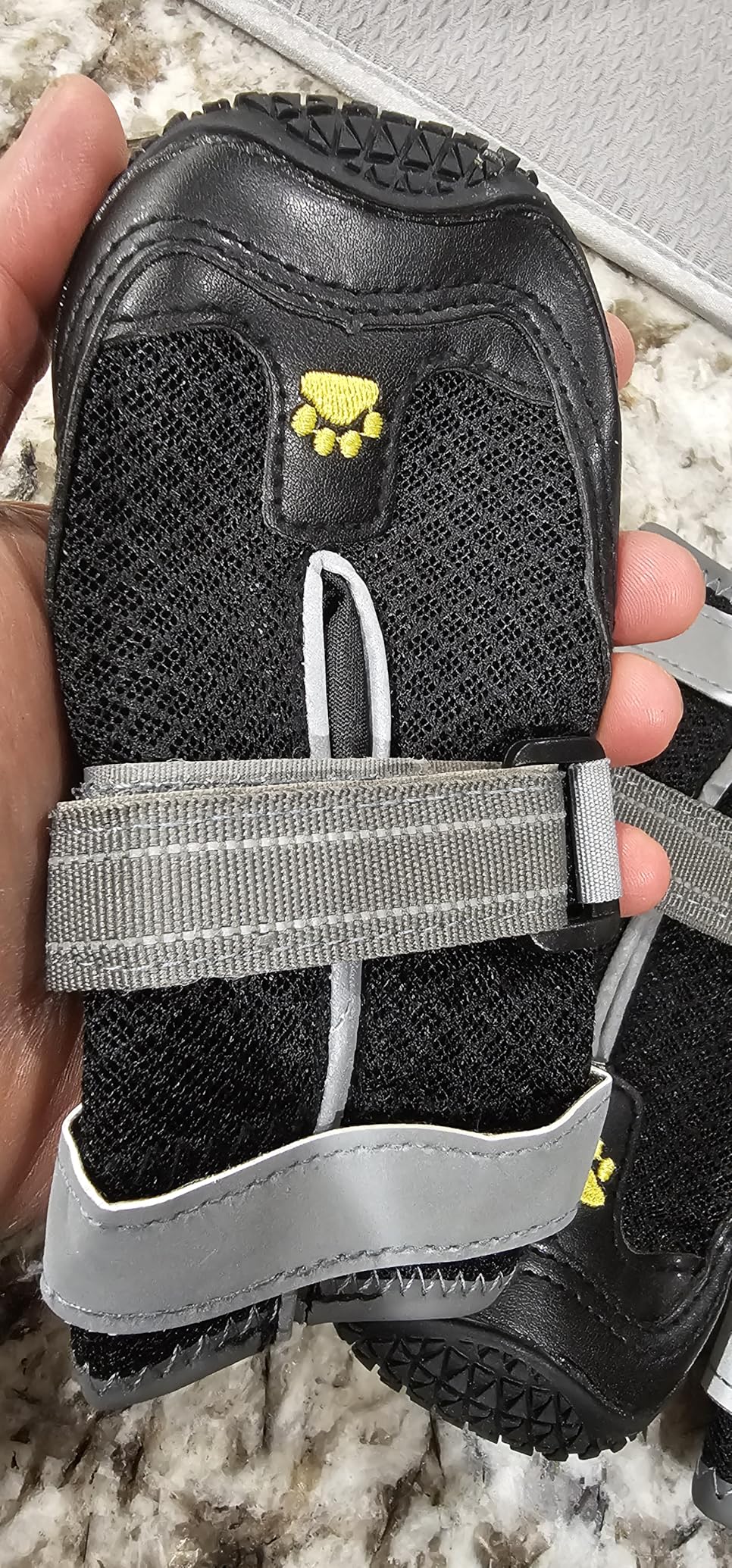 LUCKYPAW Dog Shoes for Large Medium Dogs - Breathable Dog Boots for Hot Pavement, No Slip Reflective Booties for Hardwood Floor, Summer Walking Hiking Winter Snow Outdoor customer photo 2