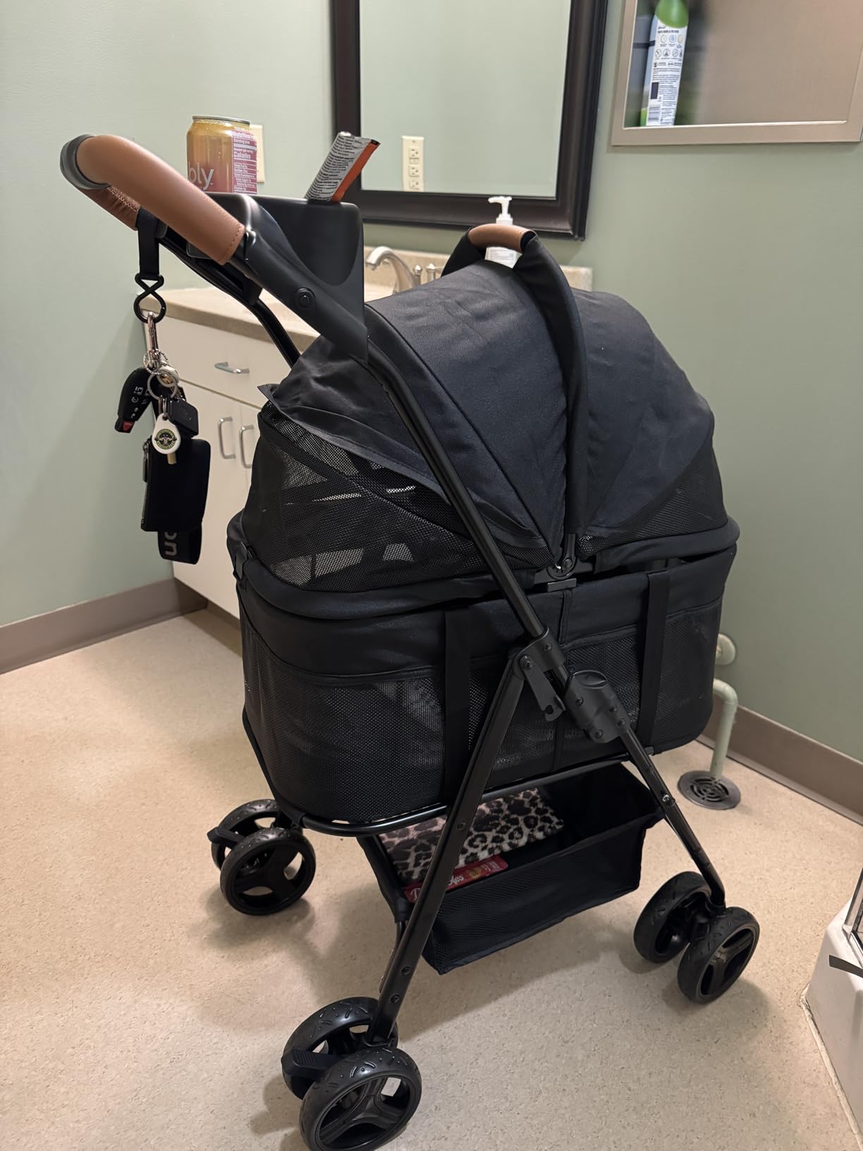 Zoosky 3 in 1 Pet Stroller with Removable Carrier, Folding Stroller for Small/Medium Dogs and Cats, Waterproof, All-Terrain, with Sun Shades, Car Seat customer photo 2