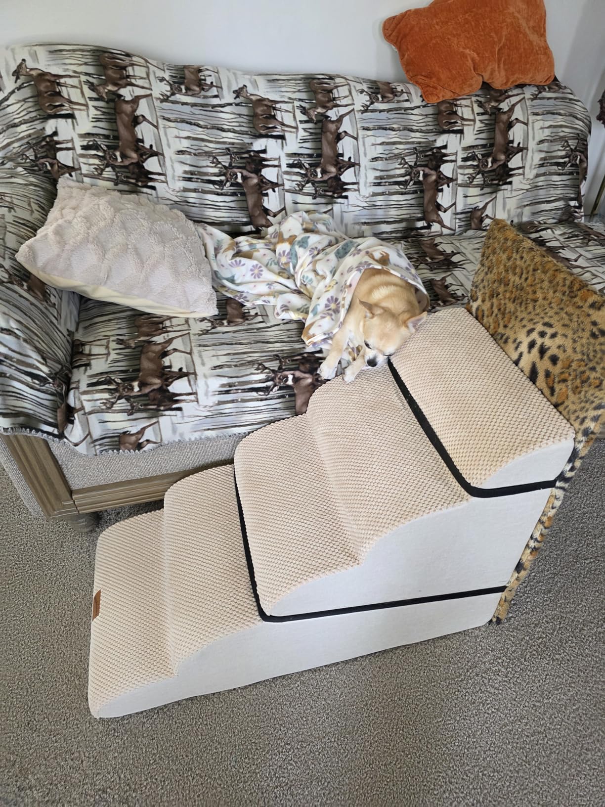 GoGoBunny Ramp Dog Stairs for Couch Sofa and Chair 15.7