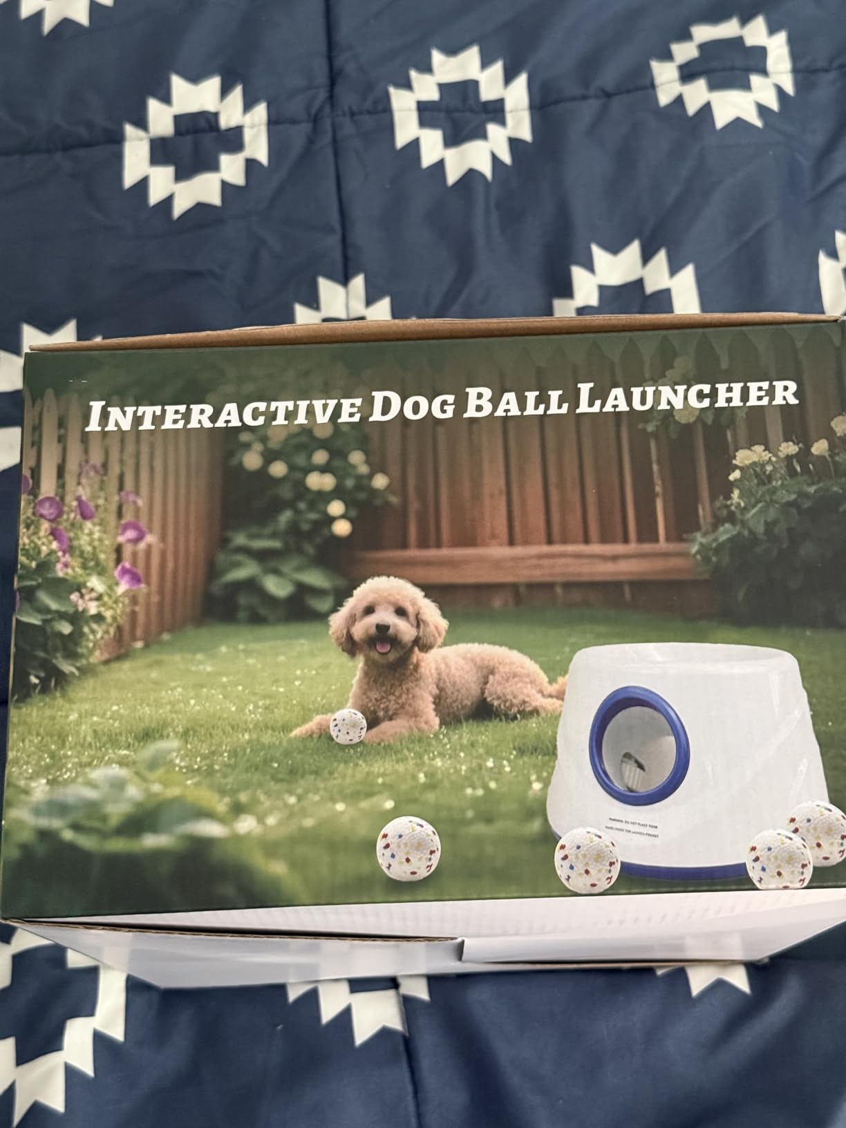 Dog Ball Thrower Launcher, Automatic Ball Launcher for Dogs, 3 Adjustable Distance Settings, Indoor Outdoor Interactive Toy, with 3 2.3-inch Balls, Small/Medium Sized Dog Thrower customer photo 1