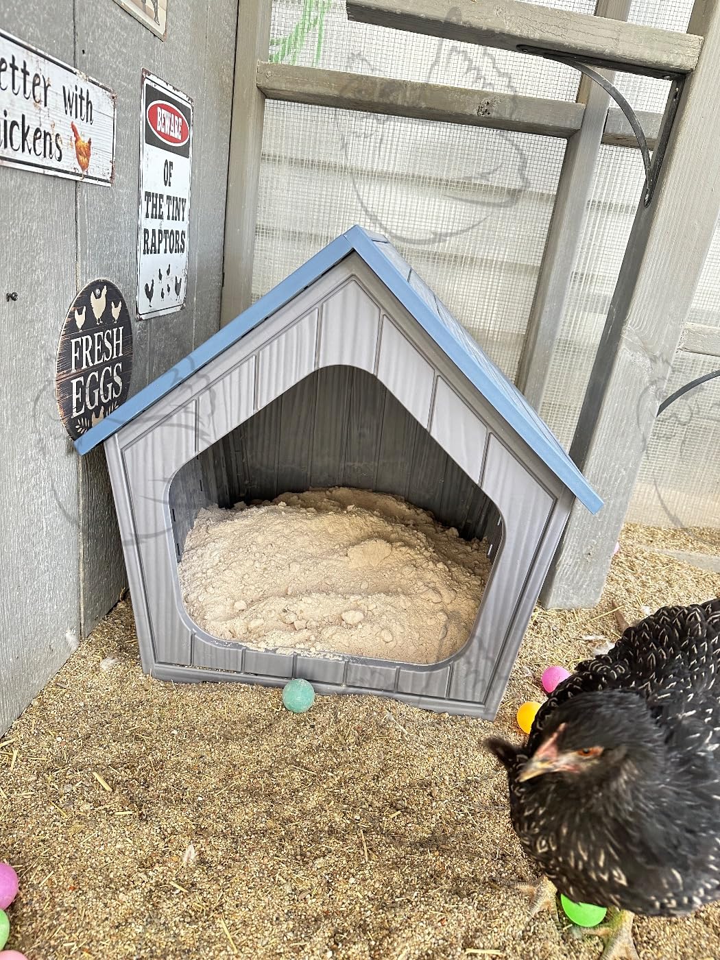 DRATO Dog House Indoor Outdoor Durable Resin Material Houses for Dogs Outside Weatherproof Cozy Small Dog Houses Pet Shelter for Patio, Porch, Living Room customer photo 2