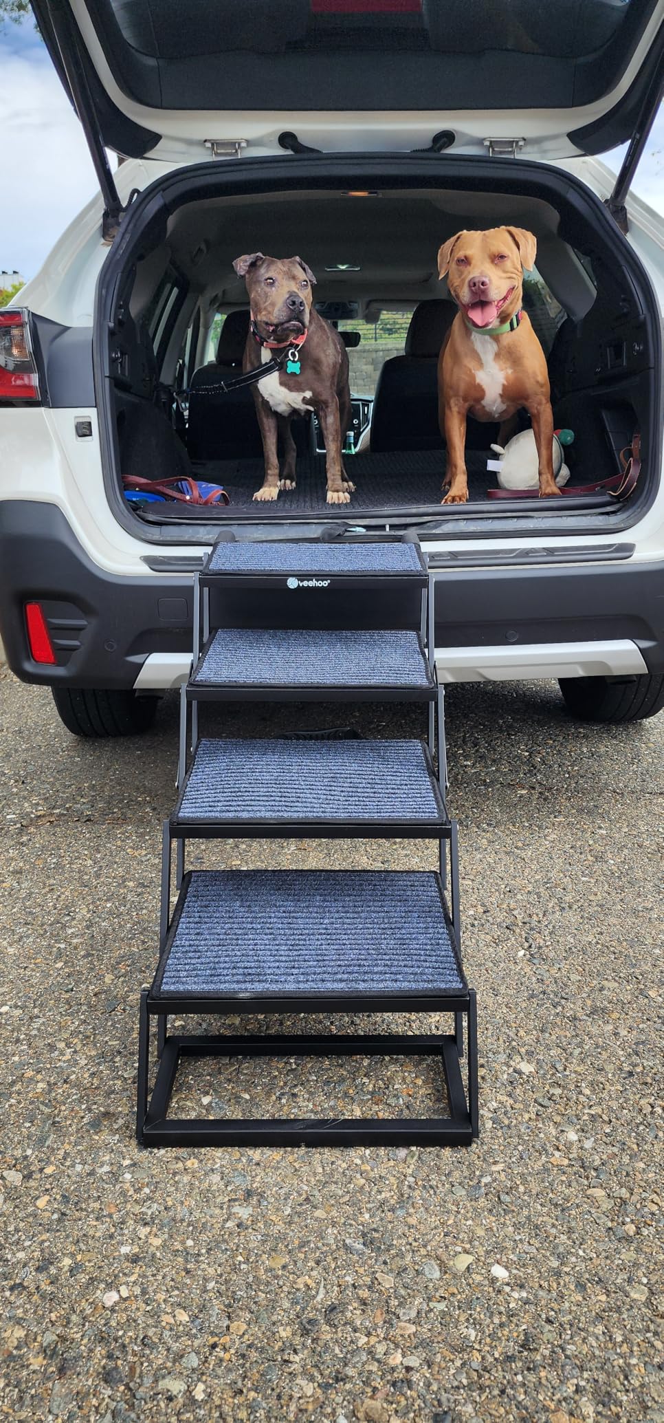 Veehoo Foldable Dog Steps for Car Truck, 4 Steps Collapsible Dog Stairs for Car Large Dogs 17