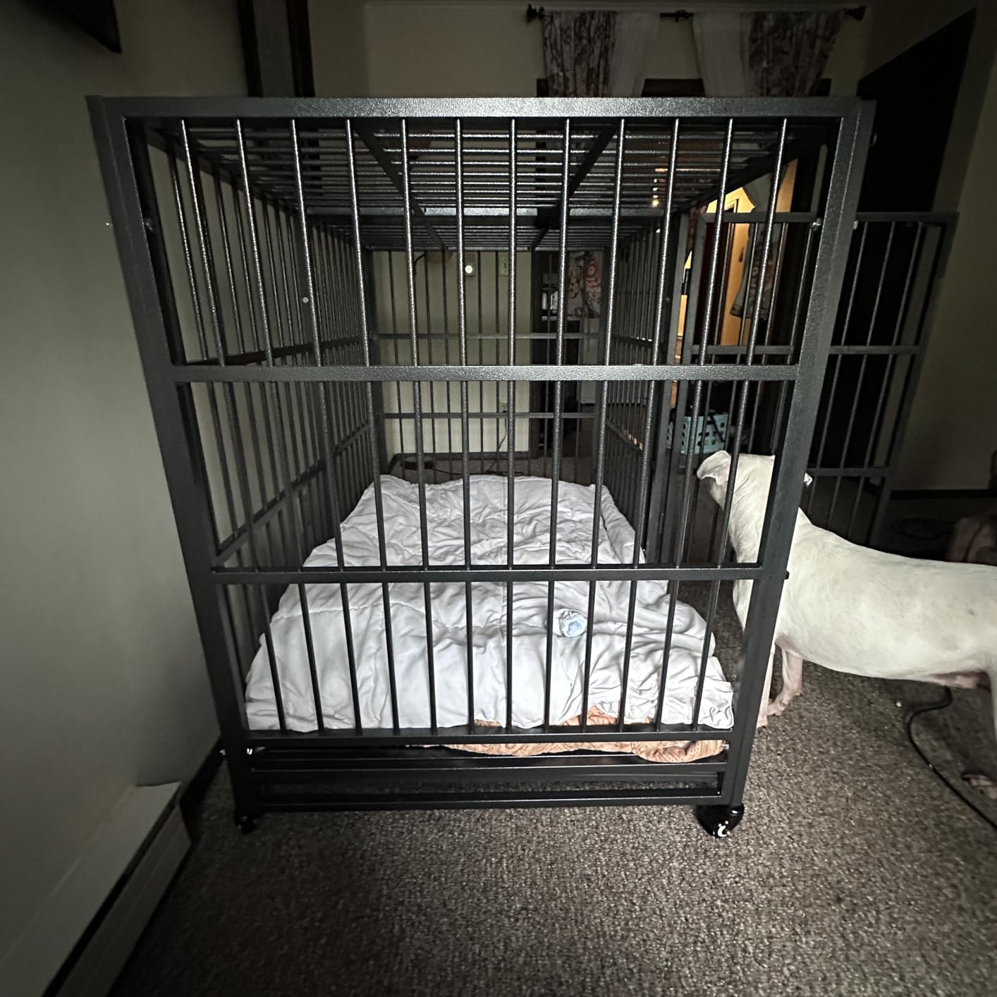 Boldbone 48 Inch Dog Crate Furniture, Heavy Duty Dog Kennel Indoor for Large Dogs, Escape-Proof and Chew-Proof Wooden Dog Cage, Decorative as TV Stand or End Table customer photo 2