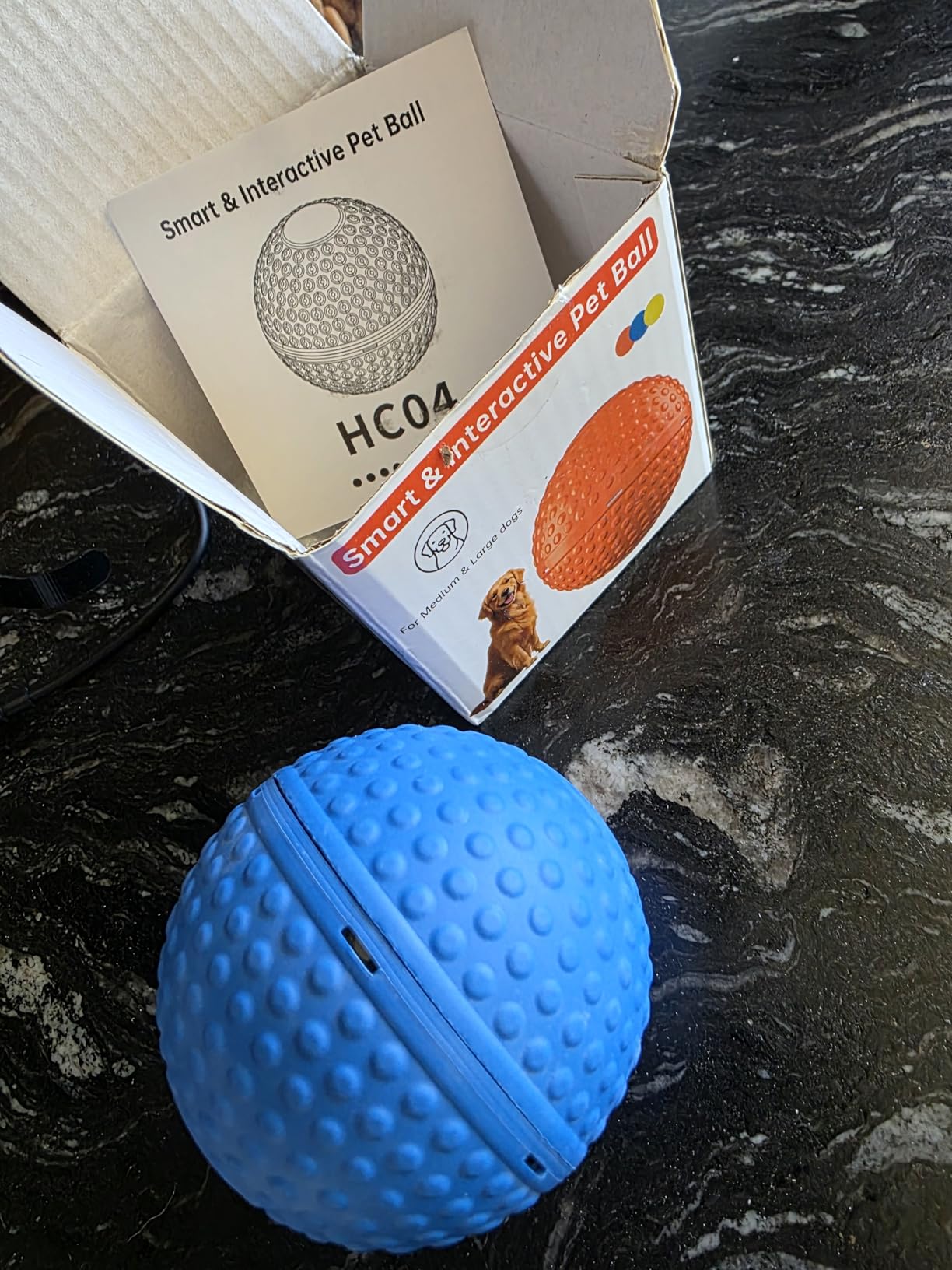 SNOYWEN Interactive Dog Toys, Automatic Moving Bouncing Rolling Ball, Food-Grade Rubber Material IPX7 Waterproof Ball for Medium, Large Dogs, 850mAh Battery Large Capacity, Type-C Rechargeable customer photo 2