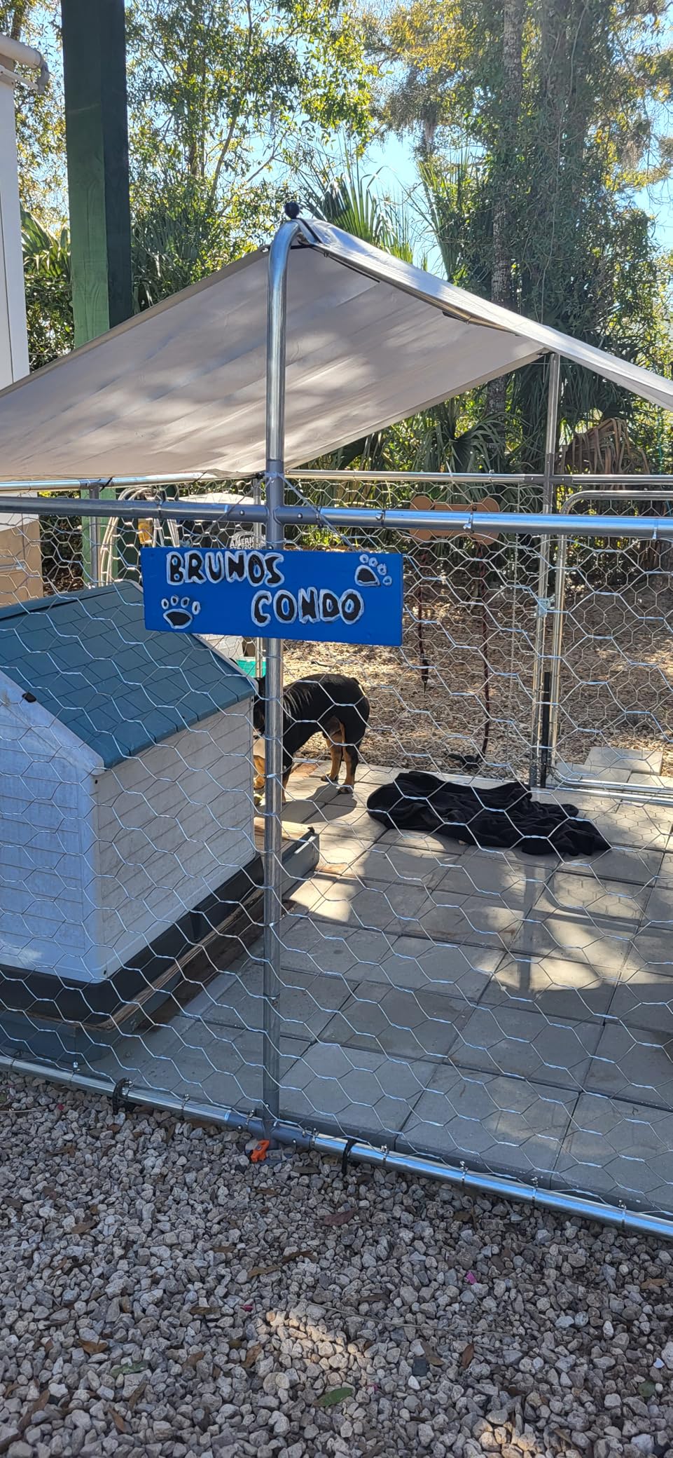 15'x15' Large Outdoor Dog Kennel, Heavy Duty Dog Enclosure with Roof, Weather Resistant Cover and Security Lock, Outside Pet Pens Run for Yard customer photo 1