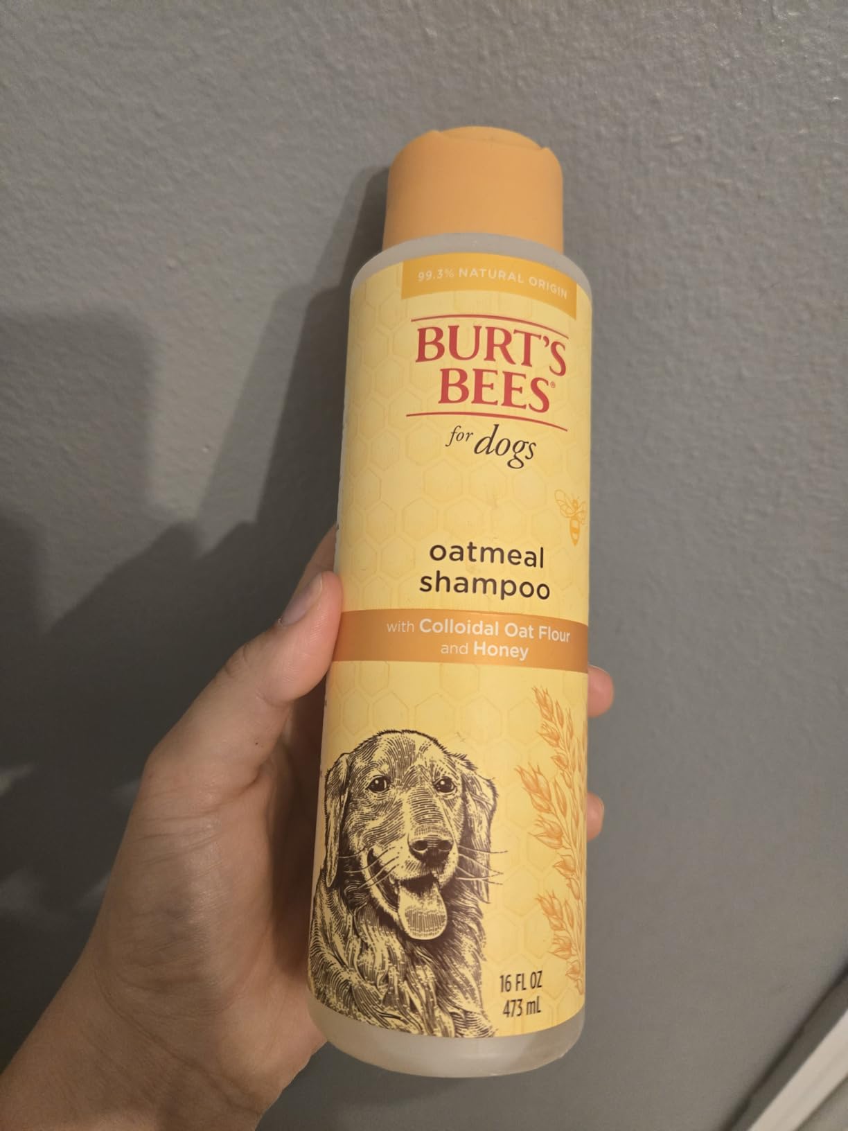 Burt's Bees for Pets Oatmeal Dog Shampoo with Honey, Soothing Formula for Itchy and Sensitive Dog Skin, Colloidal Oat Flour and Honey, pH Balanced, Sulfate-Free, 16 Fl Oz customer photo 1