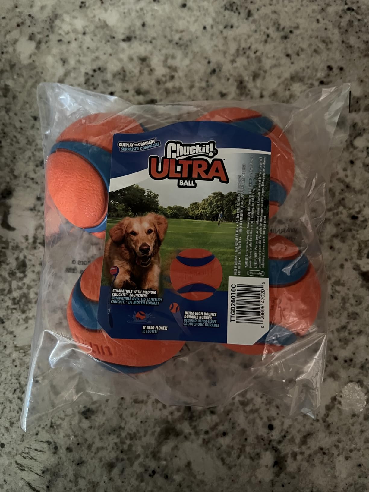 Chuckit! Ultra Ball Dog Toy - Medium Bouncy Fetch Balls For Dogs 20-60 lbs - Made from Durable Rubber - Floating Water Pet Toys - 2.5-inch Diameter - Pack of 4 customer photo 1