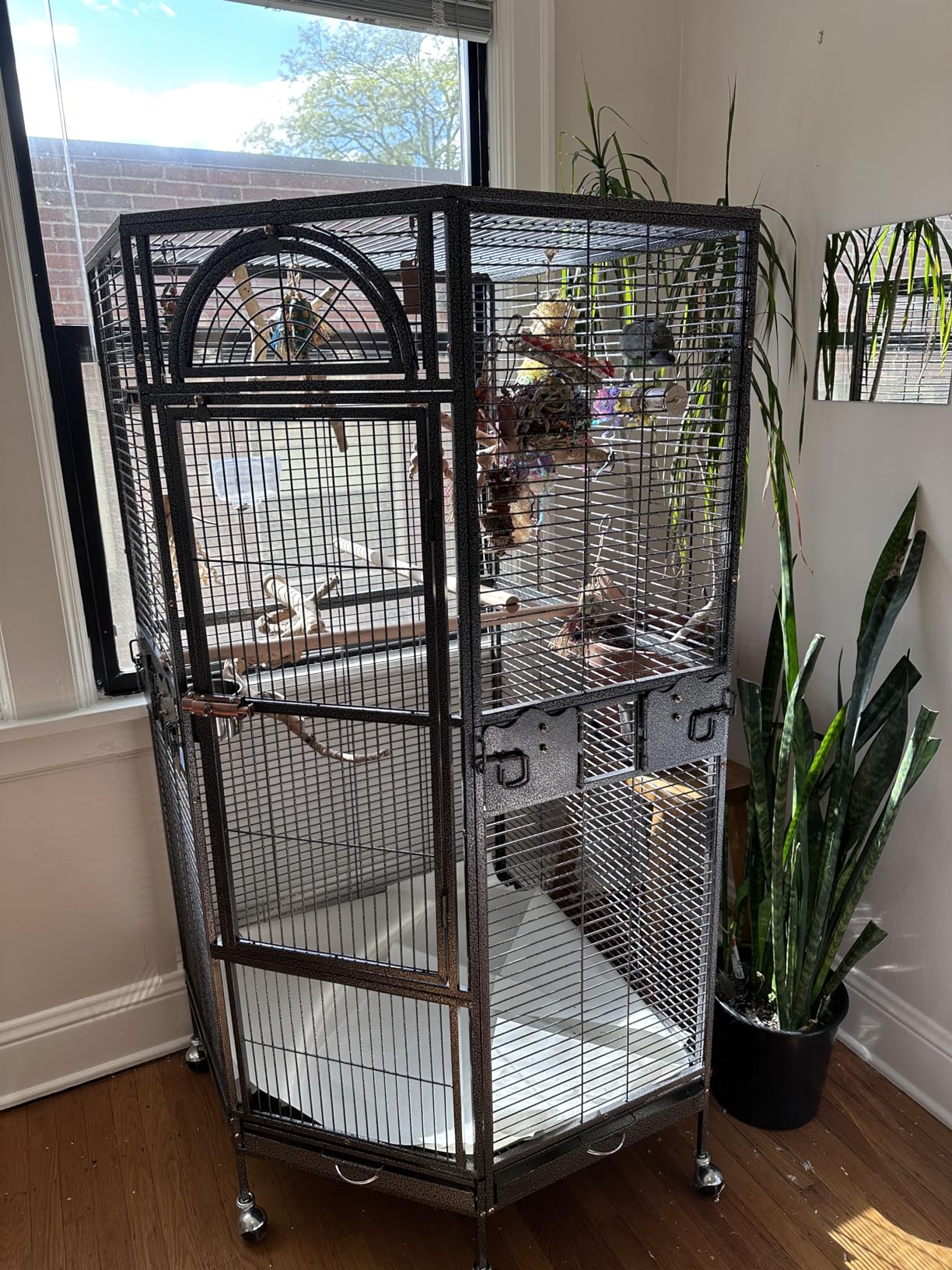 Parrot Escape Jumbo Corner Bird Cage Aviary (X-Large) customer photo 1