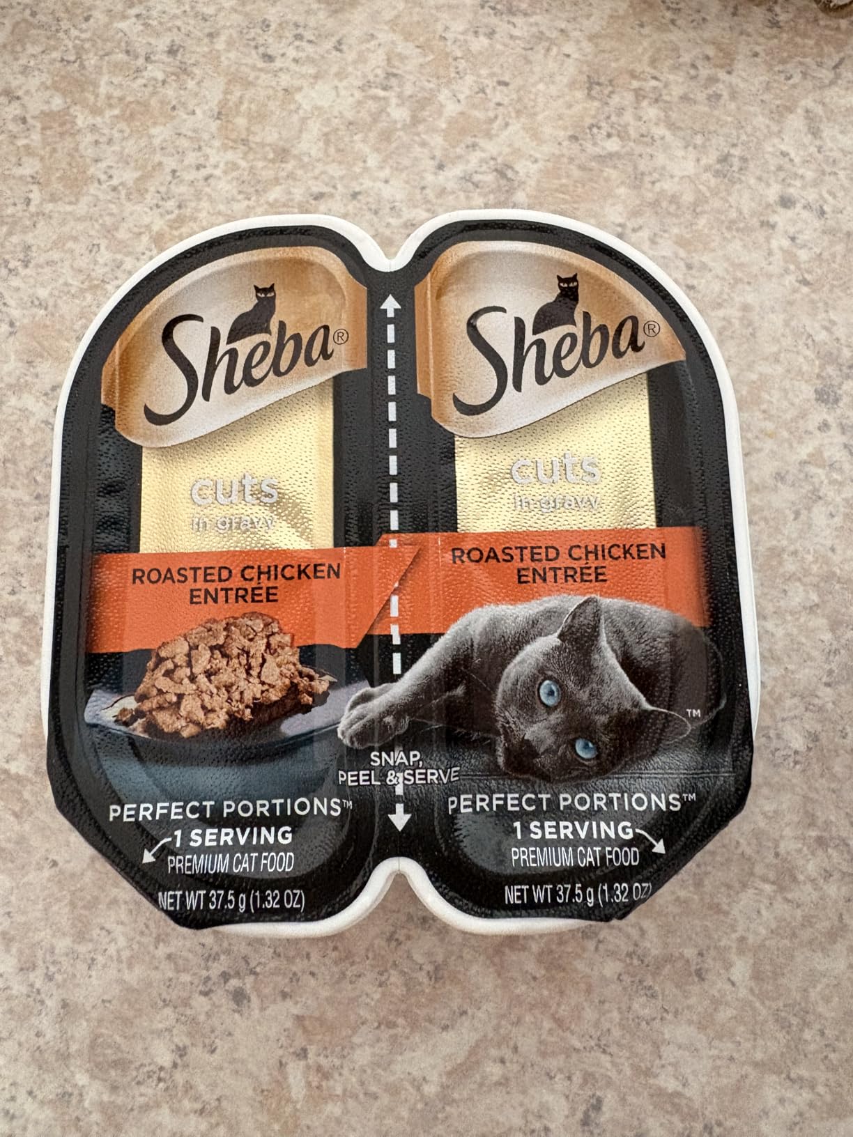 Sheba Perfect Portions Wet Cat Food Cuts in Gravy, Cat Food Wet Recipe, Roasted Chicken Entree, with Sustainable Salmon, Tender Turkey Entree, 2.6 oz. Twin-Pack Trays (24 Count, 48 Servings) customer photo 1