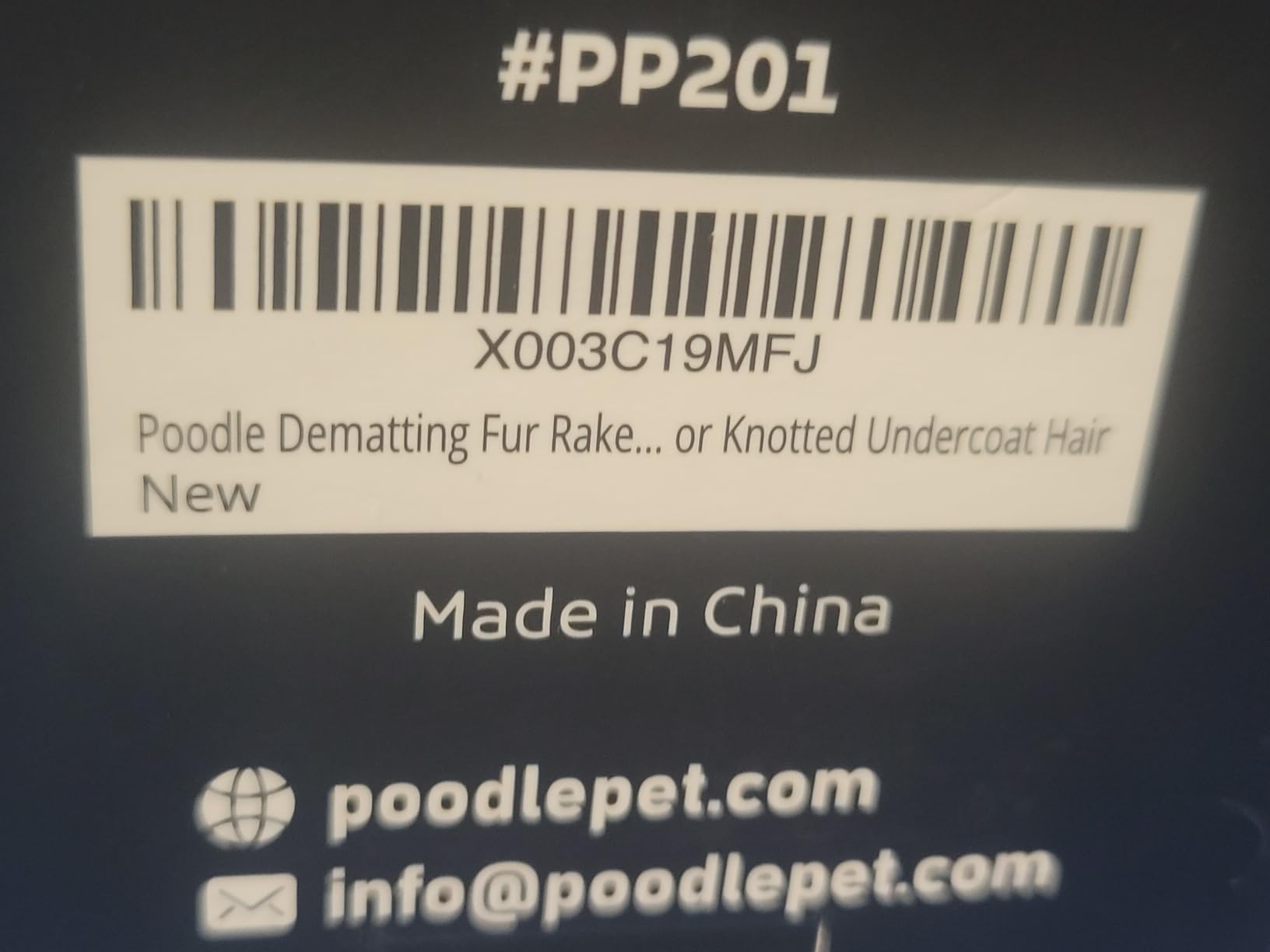 Poodle Dematting Fur Rake Comb Brush for Dogs and Cats - Long 2.5