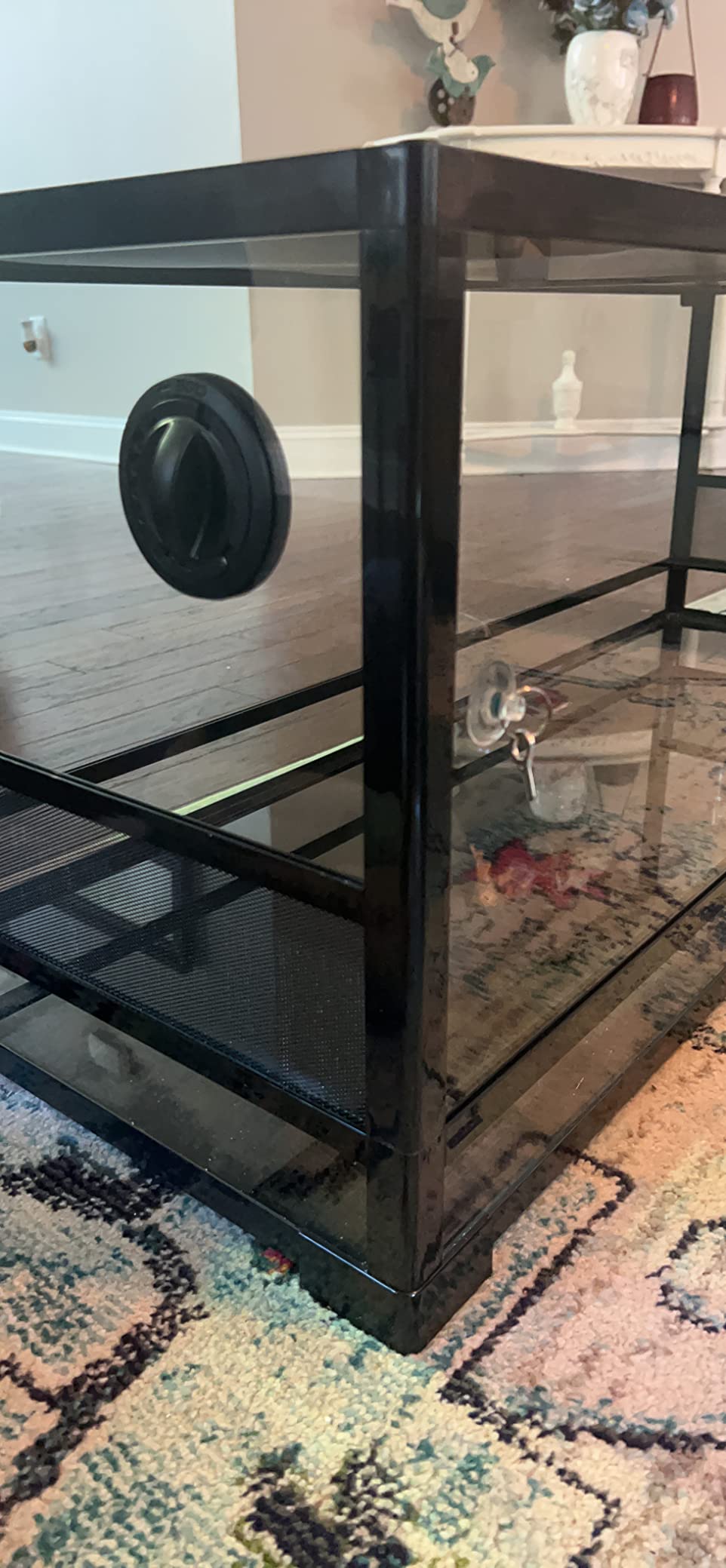 REPTI ZOO 67 Gallon Reptile Large Terrarium Upgrade Glass Front Opening Tank Sliding Door with Screen Ventilation Reptile Terrarium About 48