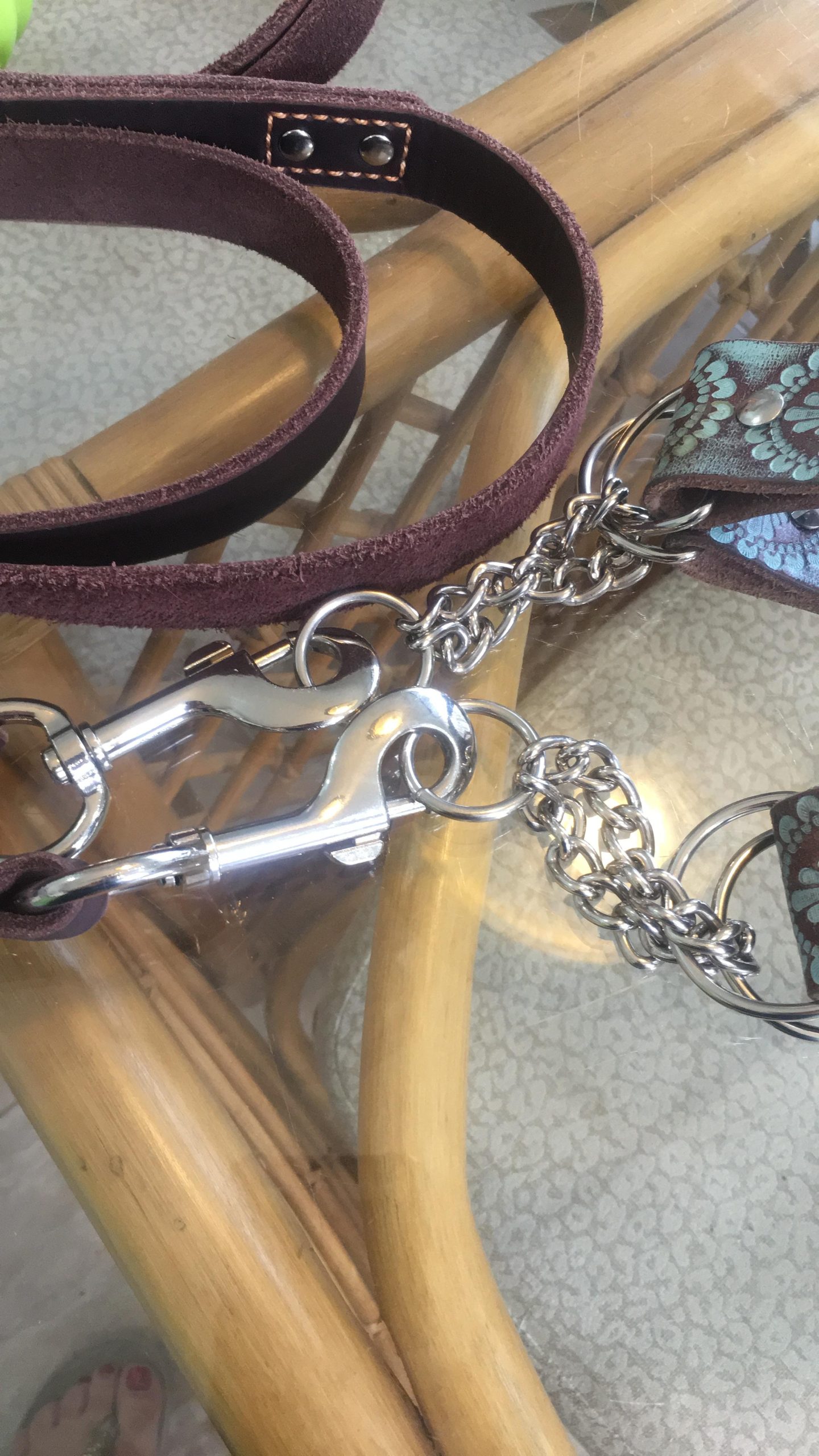 ADITYNA Heavy Duty Leather Dog Leash 6 ft x 1