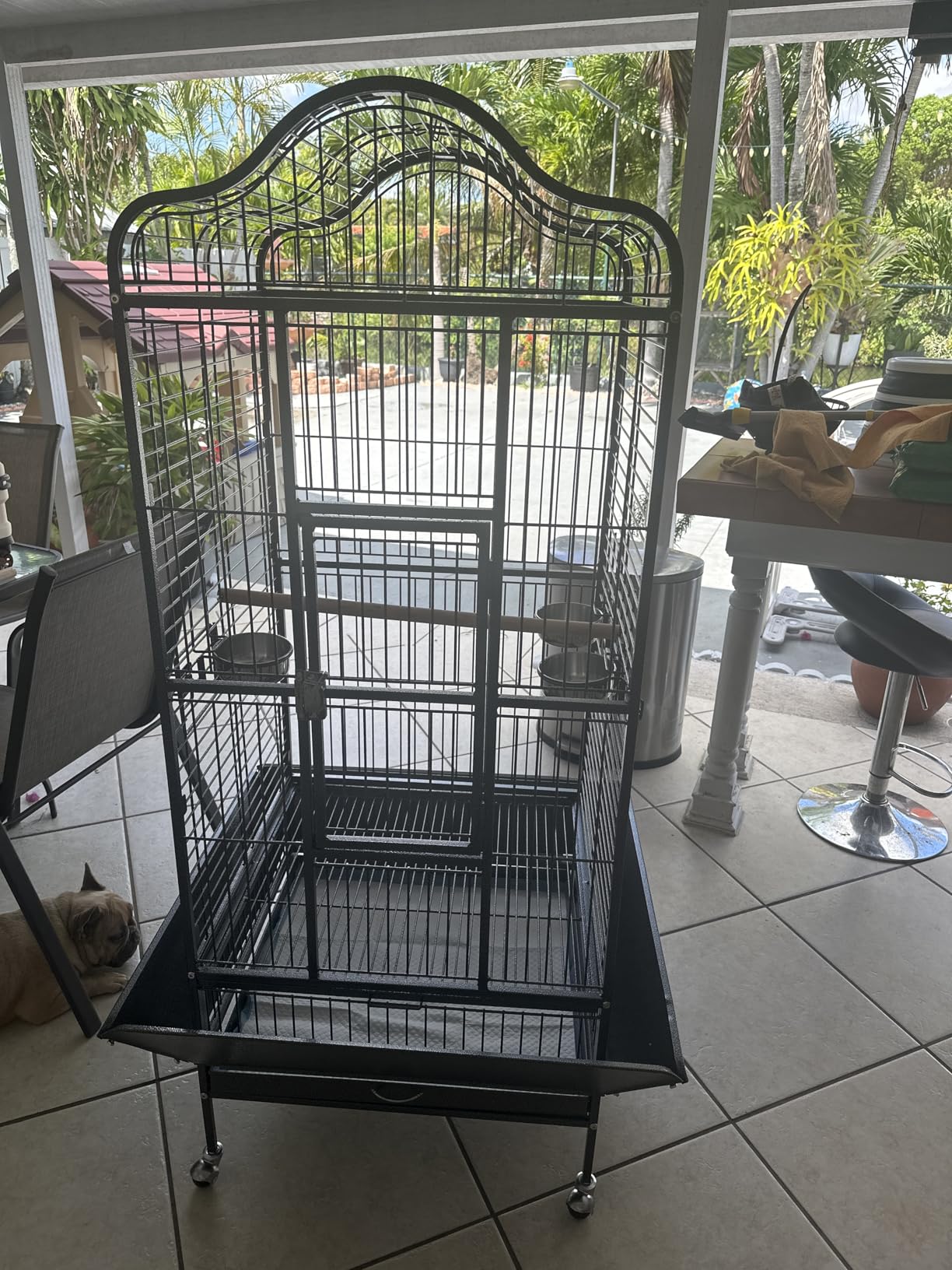 Yaheetech Extra Large Bird Cage 63'' Open Play Top Bird Cage for African Grey Parrots/Amazon Parrot/Caiques/Macaw with 360 Degrees Wheels customer photo 1