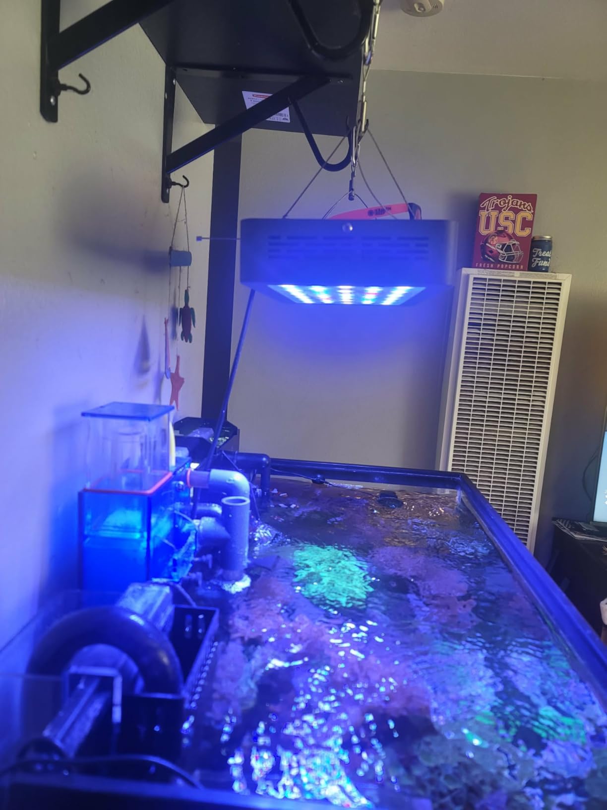 VIPARSPECTRA 165W LED Aquarium Light Dimmable Full Spectrum LED Reef Lights for Coral Saltwater Fish Tank, Remote/Timer Control, Programmable Auto On/Off, Dual Channel Brightness 0-100% customer photo 2
