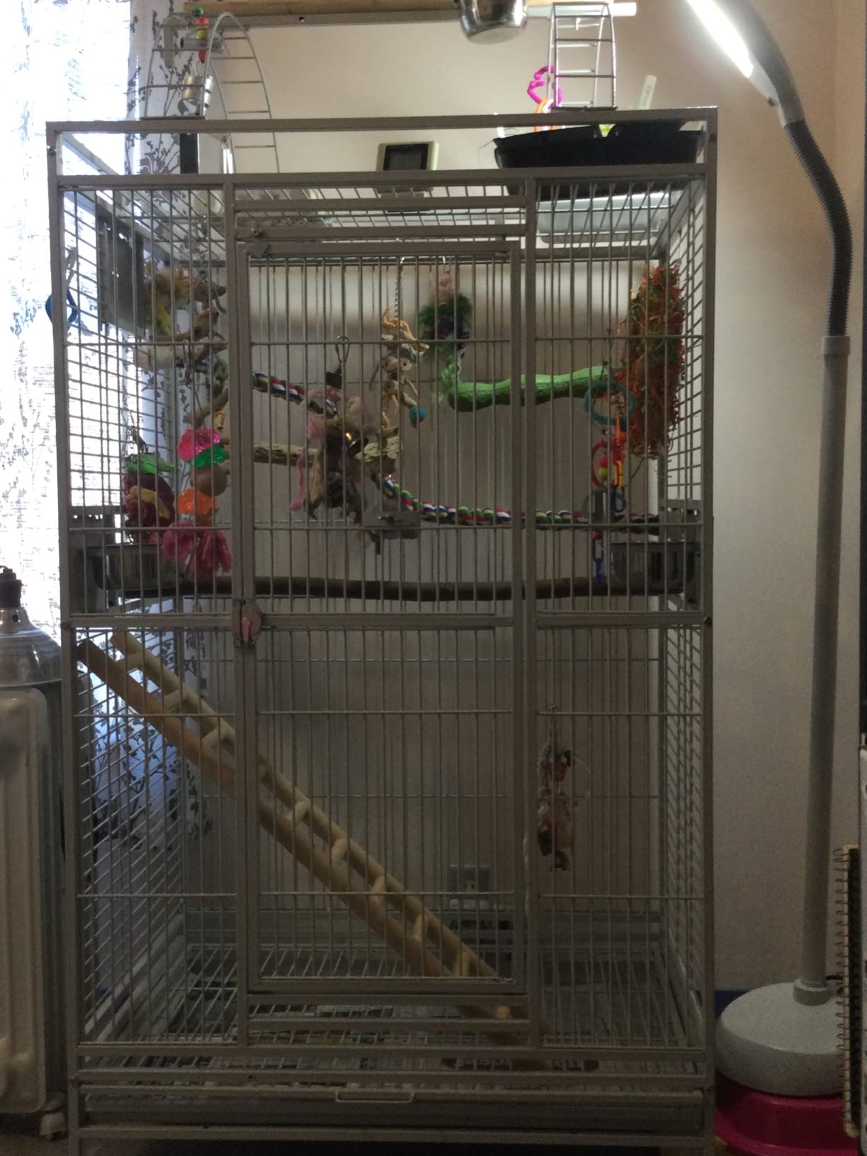 XX-Large Castle PlayTop Parrot Sturdy Wrought Iron Cage 32