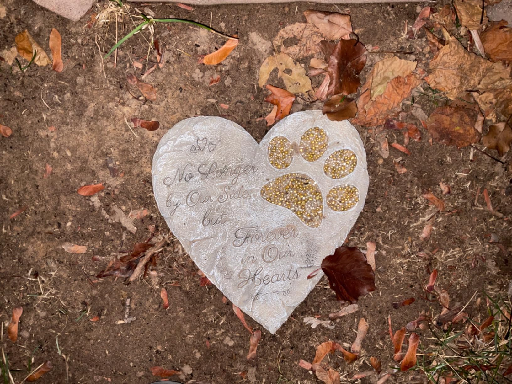 OBSI Dog Memorial Gifts for Loss of Dog Sympathy Gift - Rainbow Bridge Dog Memorial Stone for Remembrance Dog Passing Away Sympathy Gifts - Thoughtful Pet Loss Gifts - Gray customer photo 2