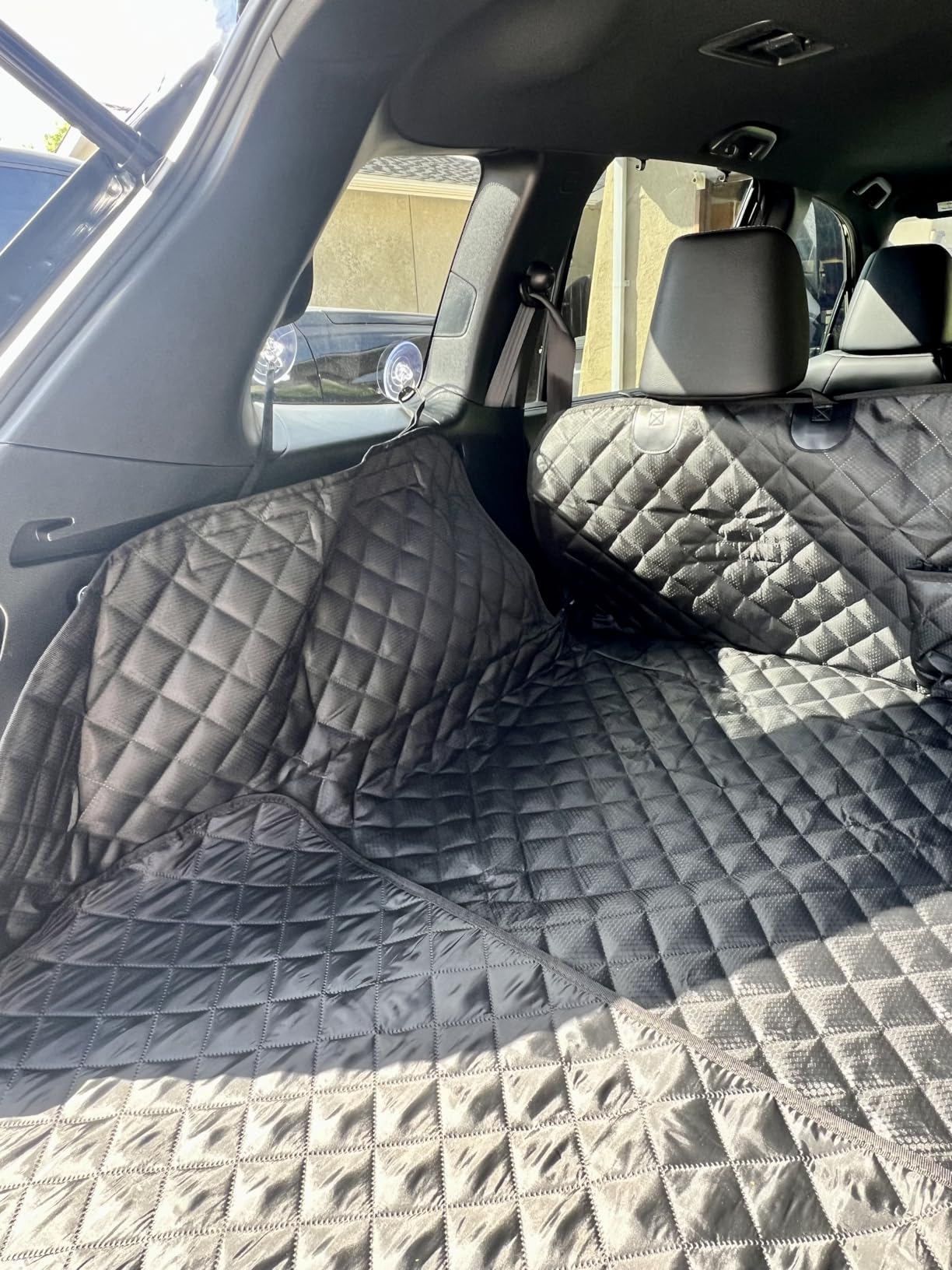 PETICON SUV Cargo Liner for Dogs, Waterproof Trunk Cover for SUVs with Bumper Flap Protector, Scratchproof Durable 600D Oxford Fabric, Non-Slip, Machine Washable customer photo 1