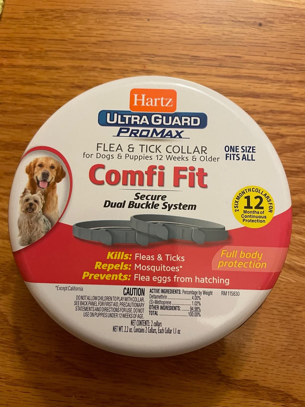Hartz UltraGuard ProMax Flea & Tick Collar for Dogs, 12 Months Protection, Soft & Comfortable Flea & Tick Prevention, 2 Pack, Gray customer photo 2