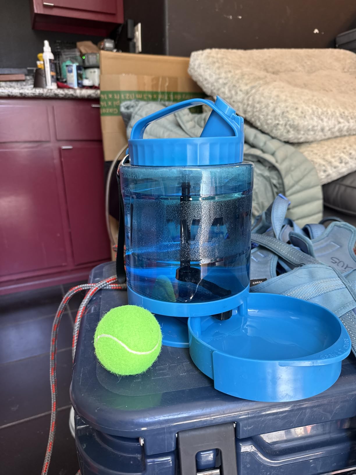 lesotc Portable Dog Travel Water Bottle, 77oz Large Travel Water Bowl for Dogs Camping Hiking Beach Hunting Essentials, Big Pet Bottles Bowl Water Dispenser for On The Go Park Car Walking Accessories customer photo 1