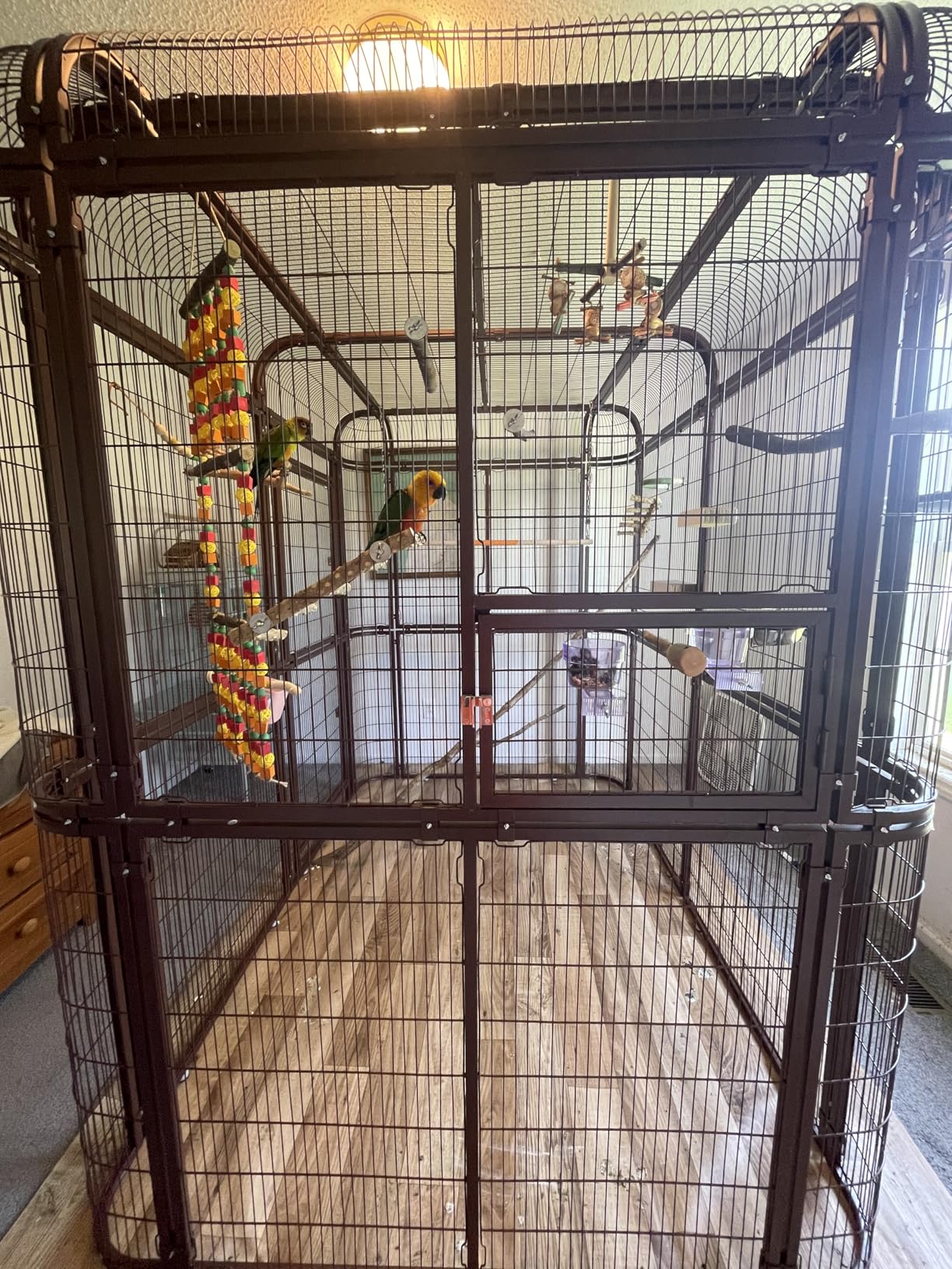 Parrot Cages for Large Birds Outdoor Extra Large Bird Cage with Bird Cage and Perch Suitable for Macaws Canaries Parrots Budgie Lovebirds customer photo 2