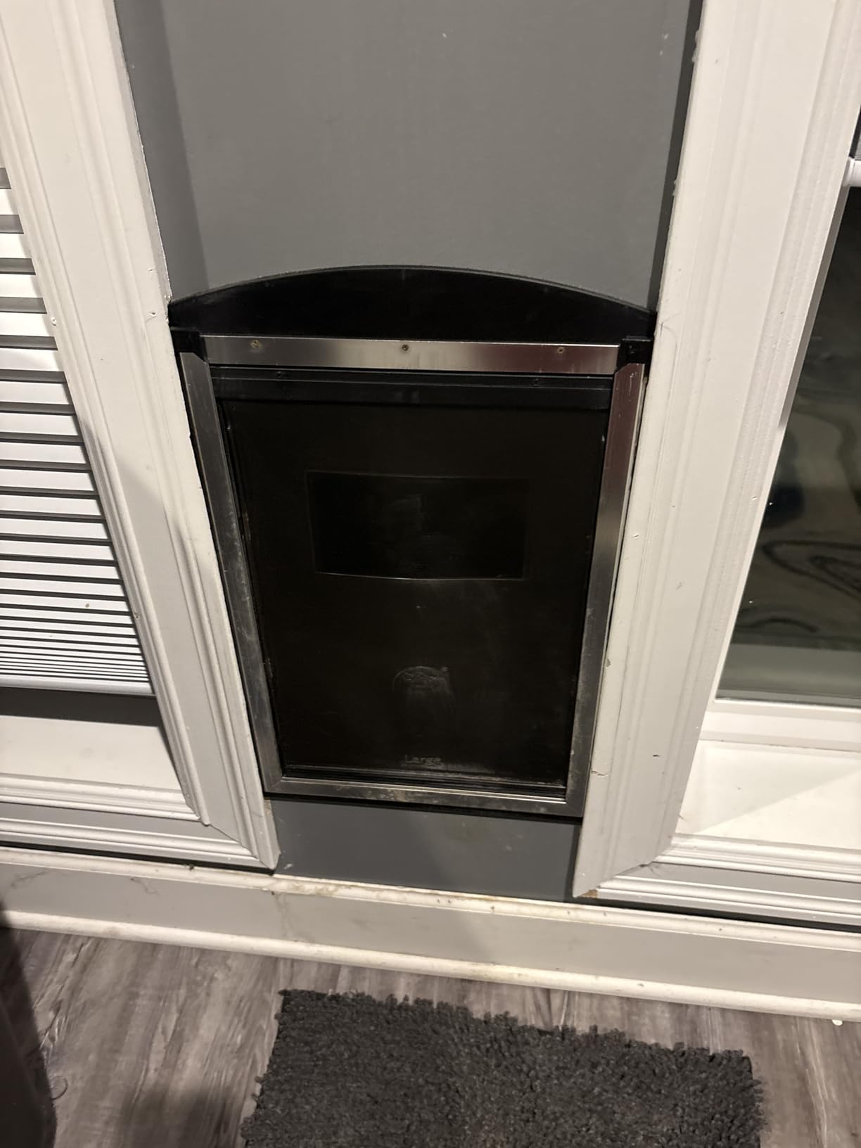 ClawJaw Cat Door for Exterior Wall, Metal Frame and Telescopic Tunnel Pet Door, Double Magnetic Flaps Cat Door and Dog Door, Easy to Install, Black (Pets Up to 22 Lb) - Small customer photo 2