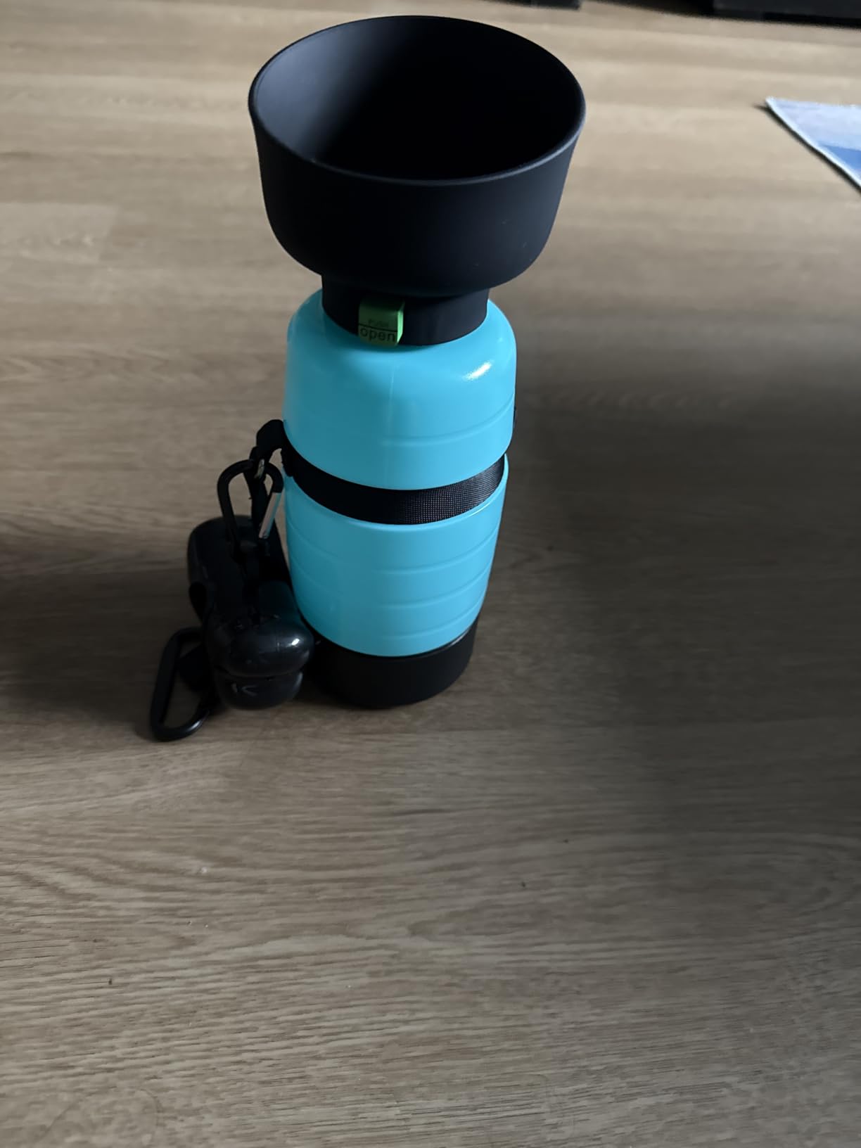 Pecute Upgraded 22 oz Dog Water Bottle with 5 oz Food Container, Portable Dog Travel Water Bottle Dispenser, Leakproof, BPA Free, Lightweight, Pet Water Bottle Bowl for Outdoor Walking Hiking Camping customer photo 1
