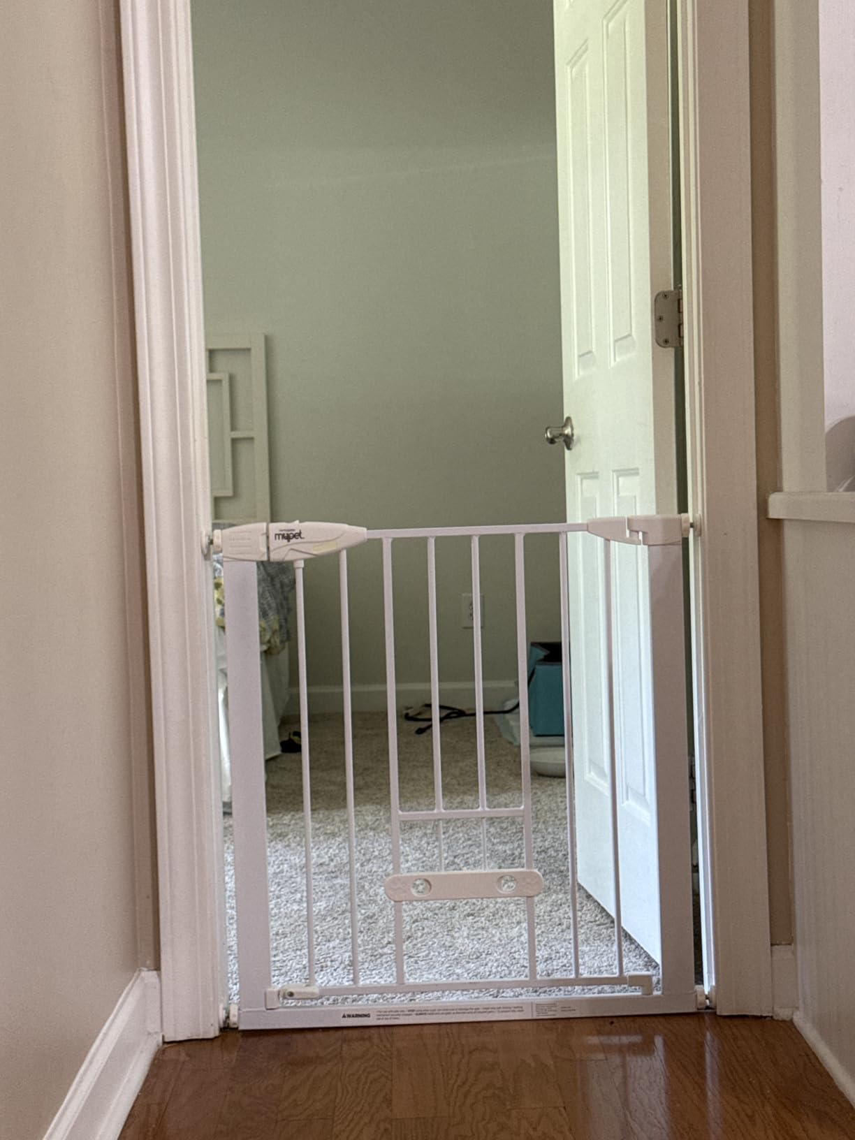 MYPET EasyPass Extra Tall & Wide Walk Thru Pet Gate: 29.75