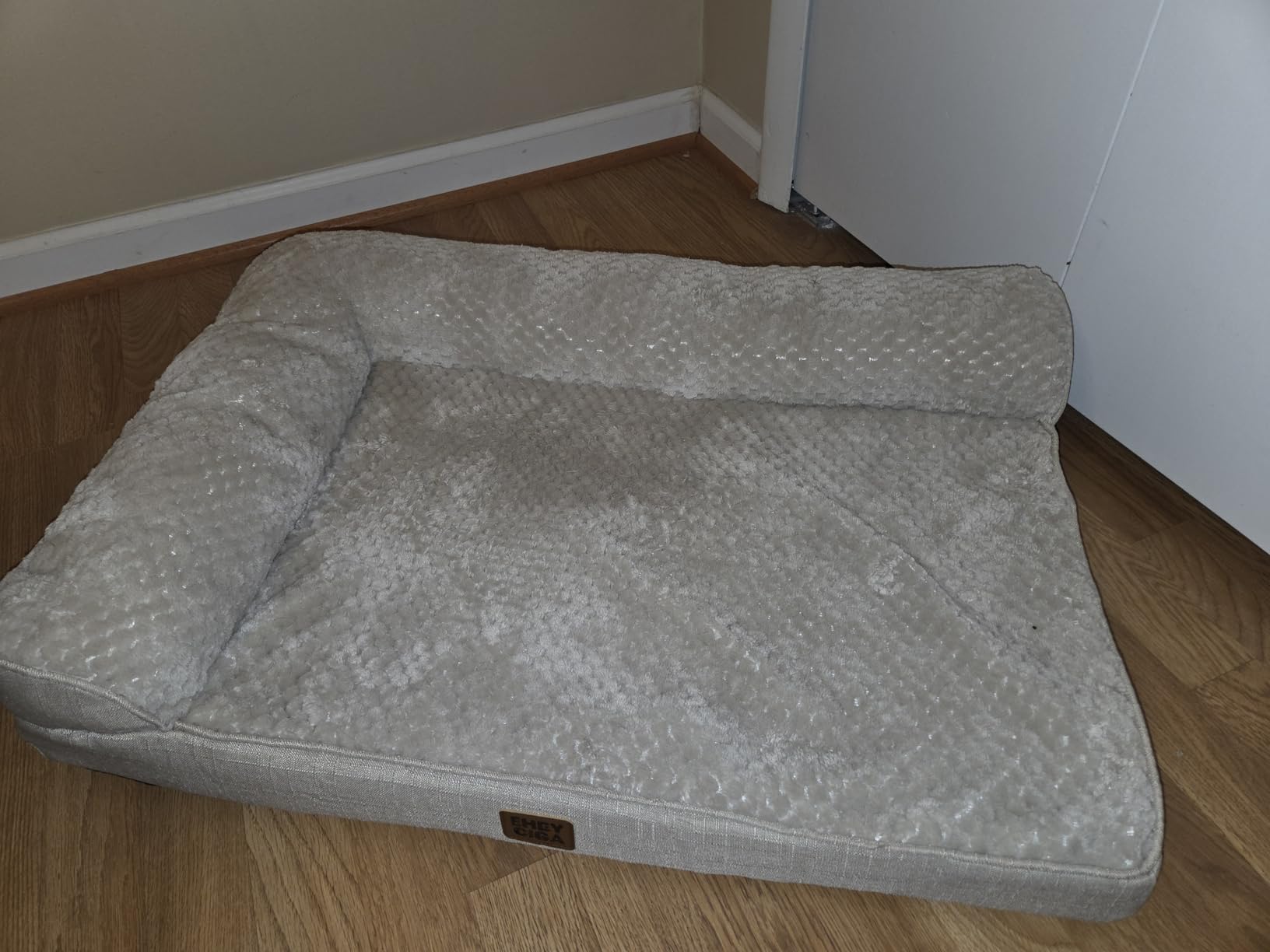 EHEYCIGA XXL Dog Bed Memory Foam, Orthopedic Giant Dog Bed Jumbo with Washable Removable Cover, Waterproof Pet Sofa Couch with Nonskid Bottom, 48x35x7.5, Grey customer photo 1
