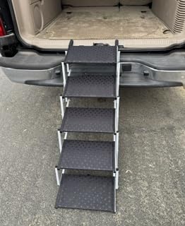 Dog Stairs for Car - Foldable Dog Ramps for Large Dogs with Non Slip Surface, Portable Dog Steps for Cars and SUV, Truck, Support Up to 200 Lbs customer photo 1