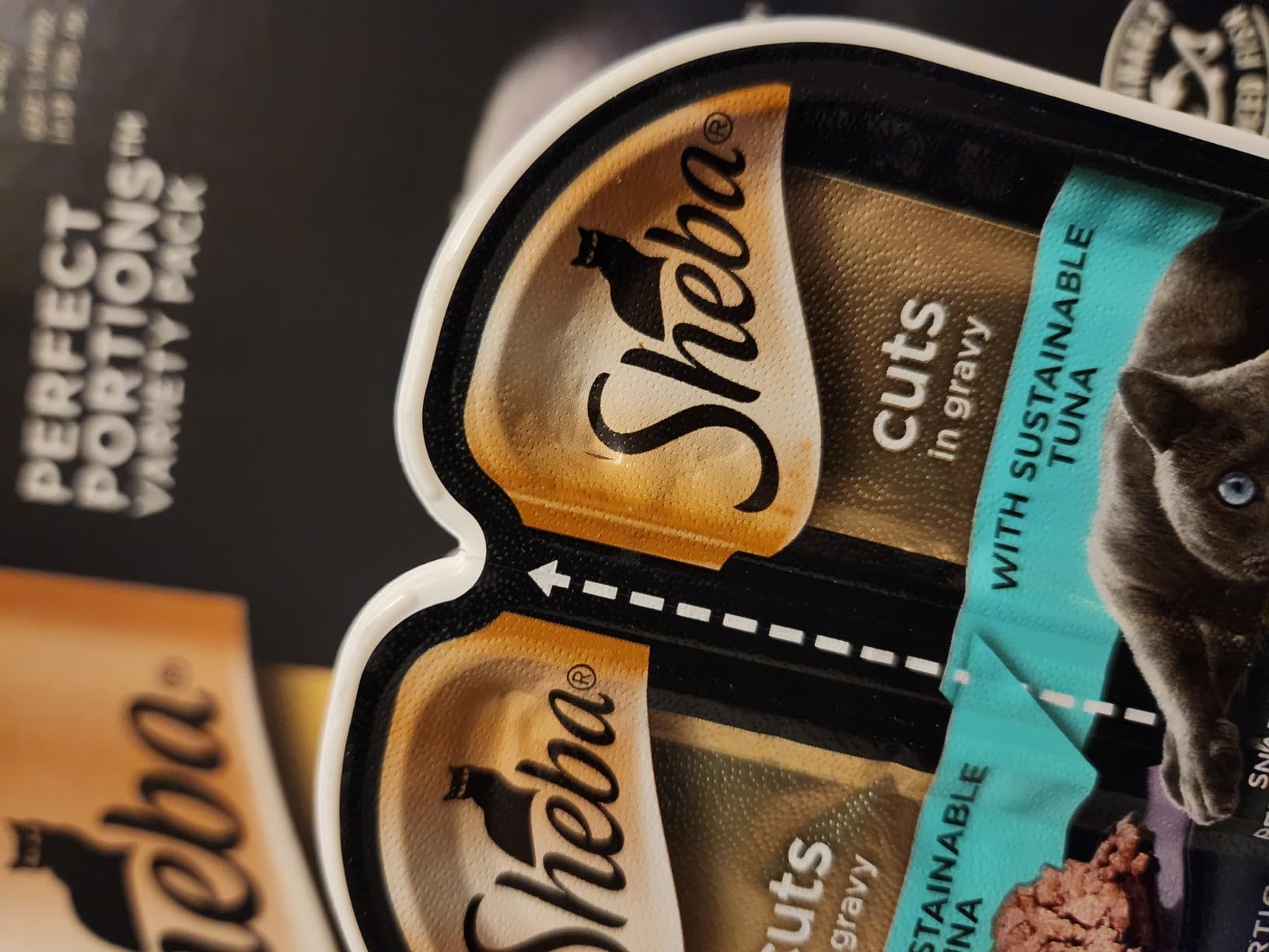 Sheba Perfect Portions Wet Cat Food Cuts in Gravy, with Sustainable Salmon, Tender Trout Entree, and with Sustainable Tuna, 2.6 oz. Twin-Pack Trays (24 Count, 48 Servings) customer photo 2