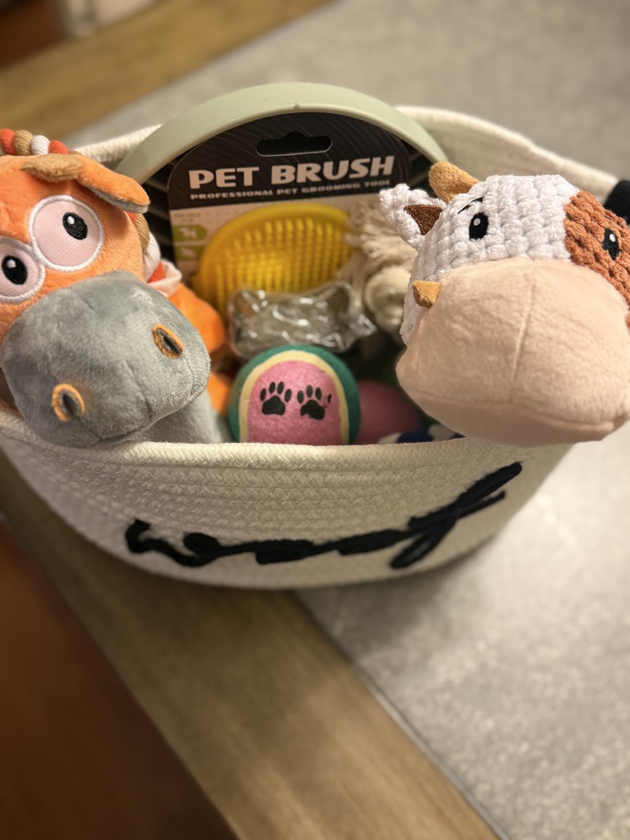 New Puppy Gift Basket - Premium Puppy Starter Kit and Dog Gift Basket with Dog Toys - Perfect Doggie Birthday Gifts and Puppy Necessities with Pet Toy Basket customer photo 1