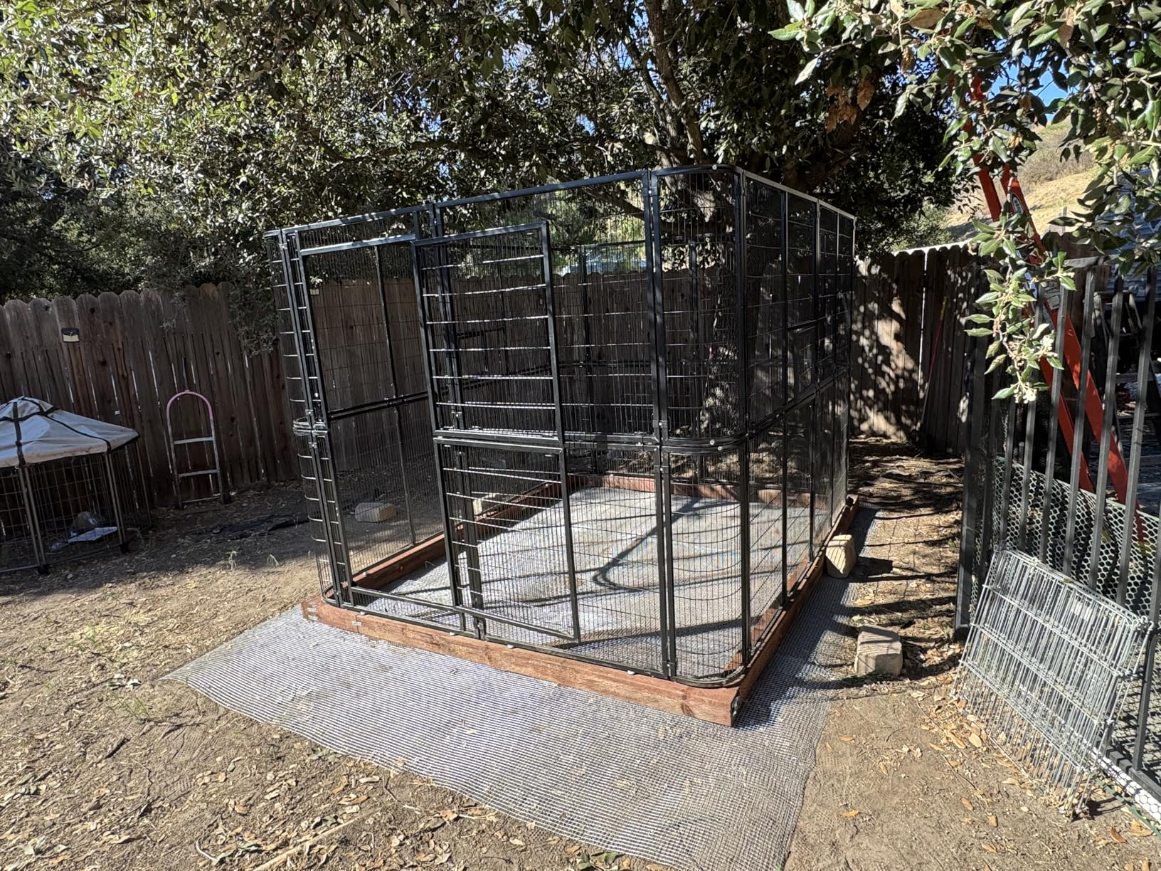 87-Inch Heavy Duty Walk-in Bird Cage - Large Outdoor Aviary Metal Birdcage with Stand, 7.22x5.25x6.8ft Flight Space for Macaw, Budgie, Conure, Lovebird, Parakeet, Cockatiel customer photo 1