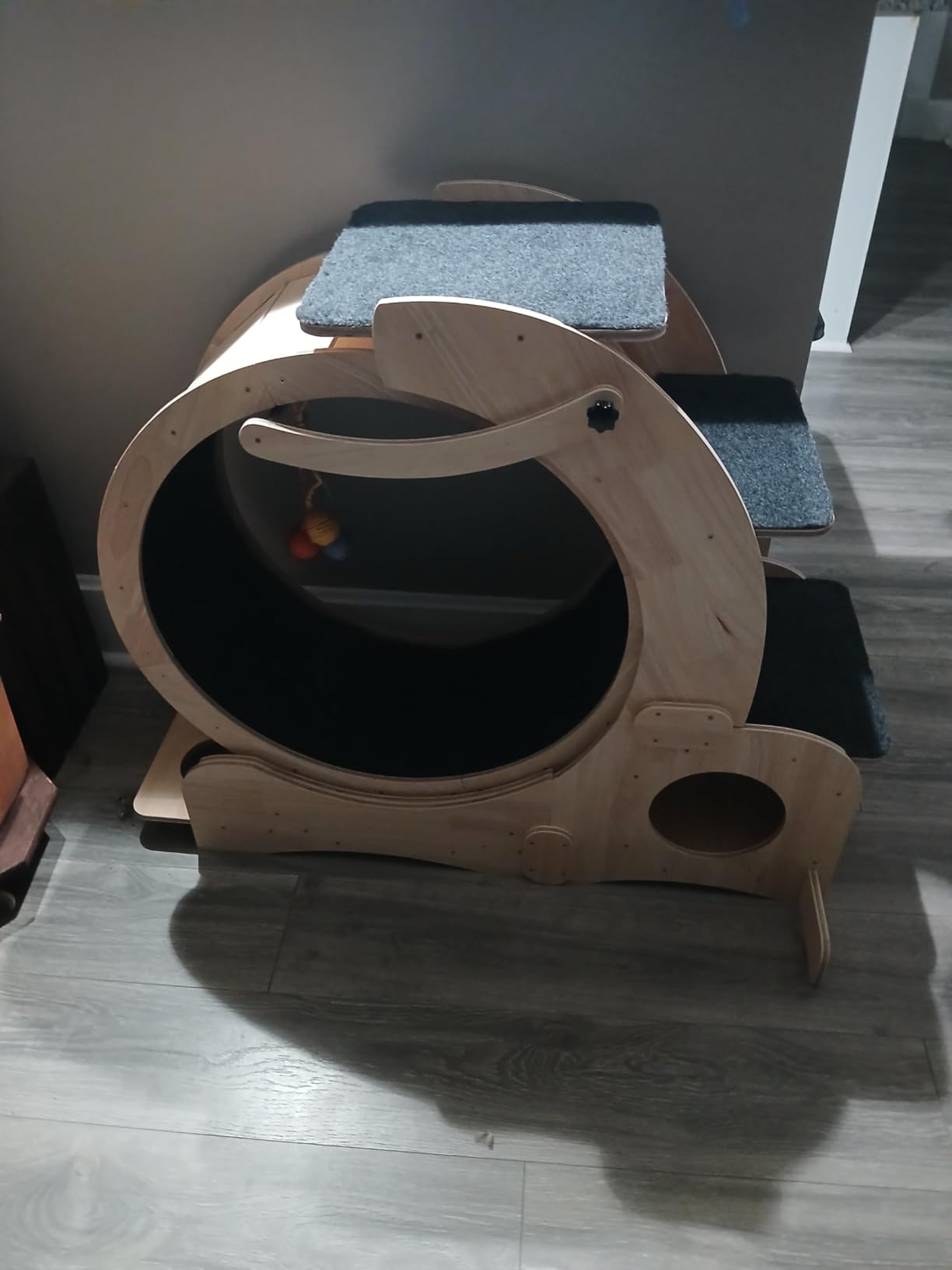 Cat Wheel 7-in-1 Upgraded Exercise Treadmill for Indoor Cats, Cat Treadmill with Silent Running Wheel, Cat Tunnel customer photo 2