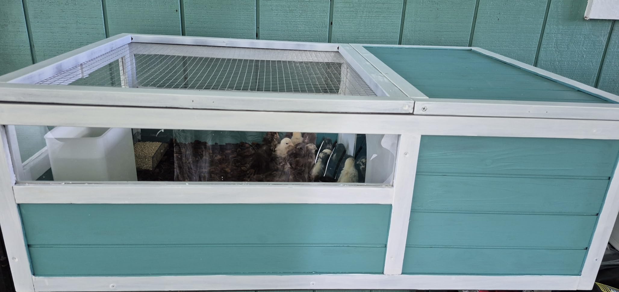 VEVOR Tortoise Habitat, Cedar Wooden Tortoise House Indoor & Outdoor, Tortoise Enclosure with Adjustable Lamp Holder, 2-Room Reptile Enclosure Small Animal Cage for Gecko, Lizard, Snake 38x24x13 inch customer photo 2
