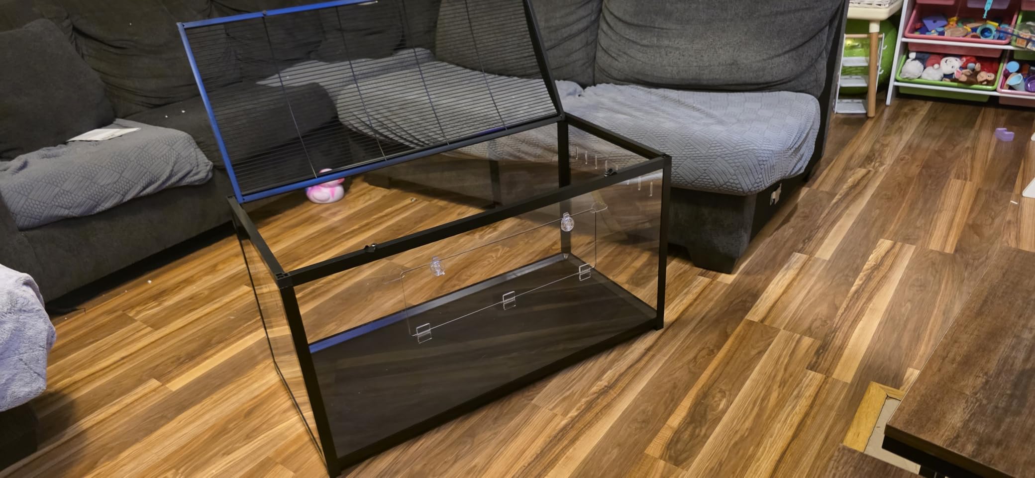 VEVOR Hamster Cage, 360 Viewing Transparent Hamster Habitats, Small Animal Cage customer photo 2