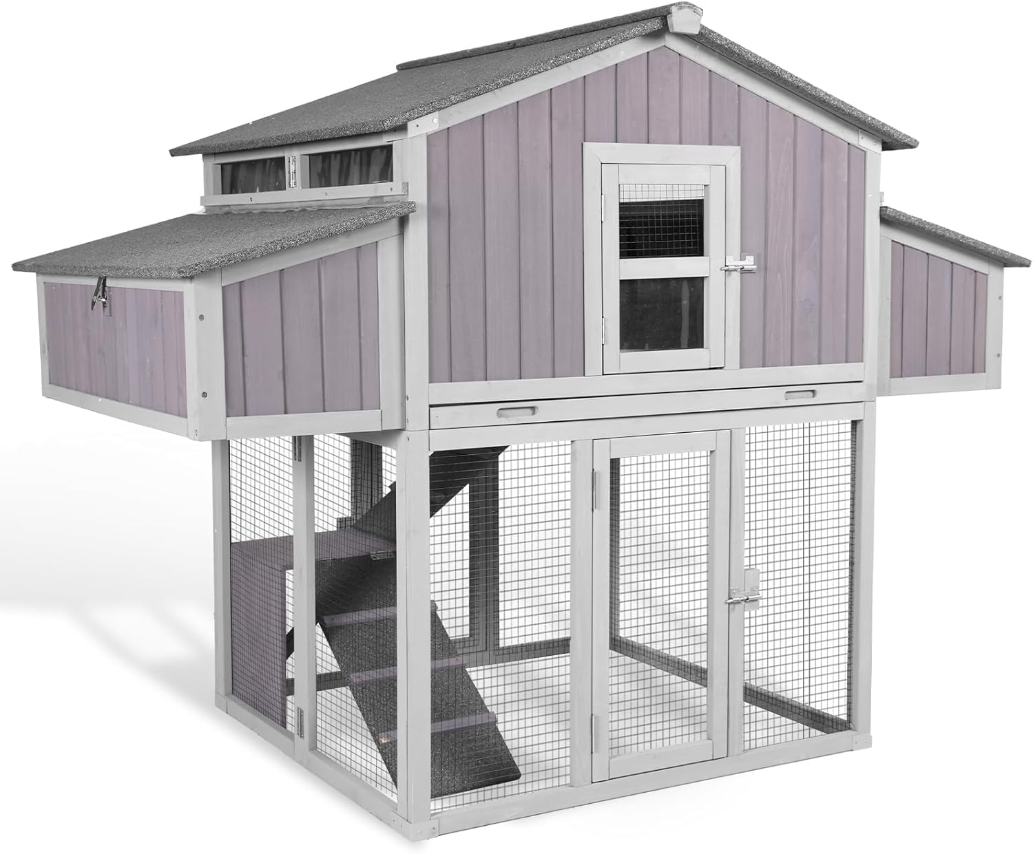 GUTINNEEN Chicken Coop Large Hen House for 8-10 Chickens Wooden Poultry Cage with Run and Nesting Box 115in customer photo 1