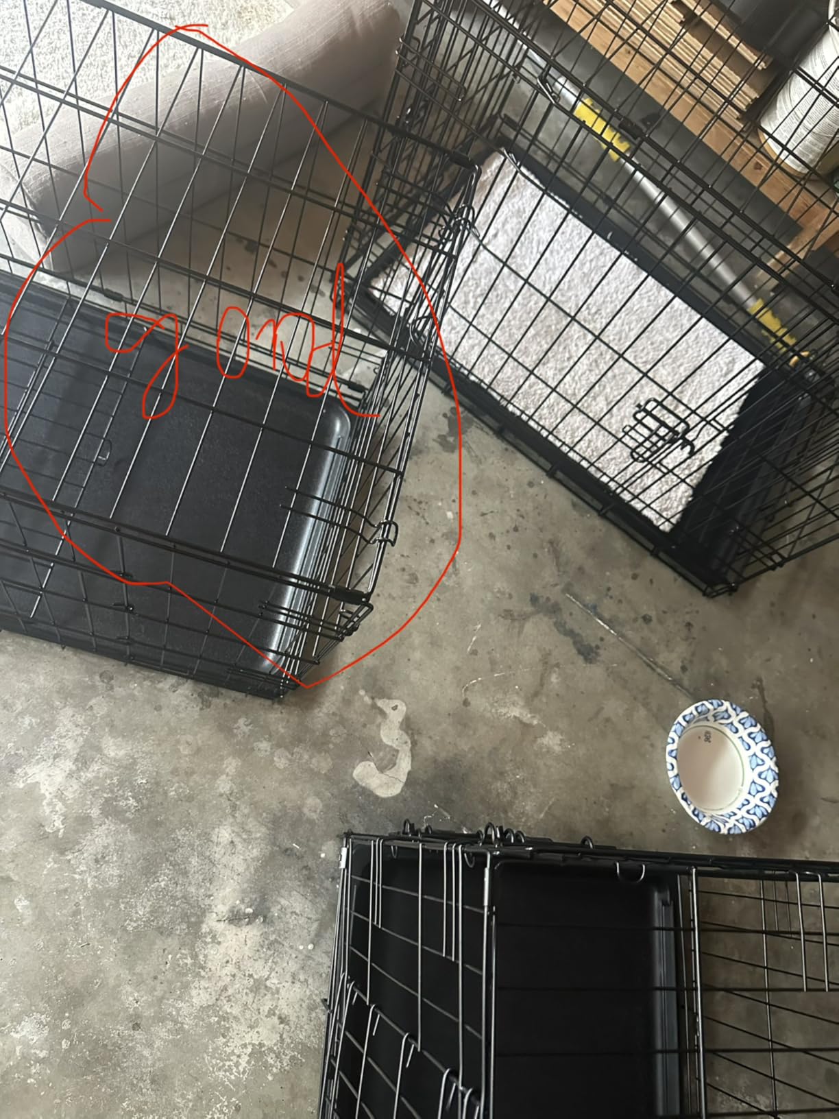 FDW 30 inch Dog Crate Dog Kennel Cage with Double Door Folding Metal Wire Dog Cage with Removable Tray&Divider Panel,Pet Crate for Medium Dogs,Black customer photo 1