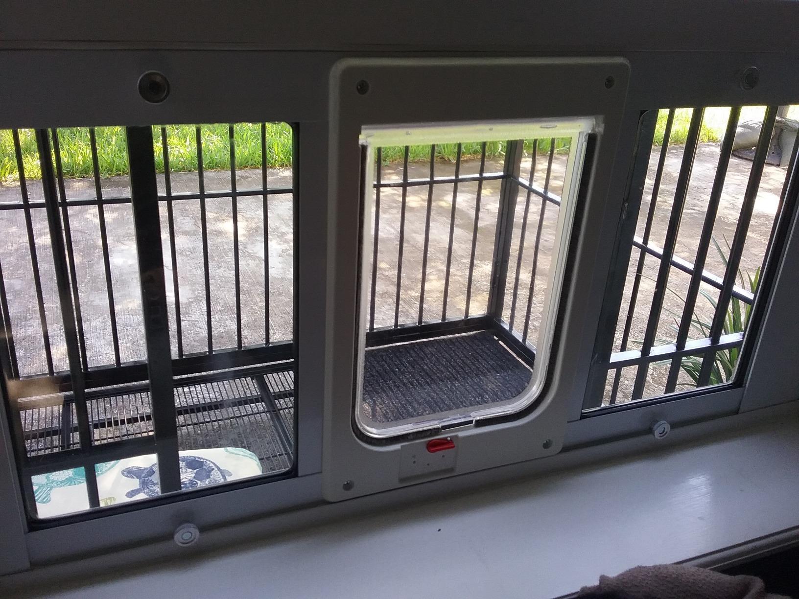 Ideal Pet Products Aluminum Vertical Sash Window Pet Door, Adjustable Sizes to Fit Window Heights from 32-1/2