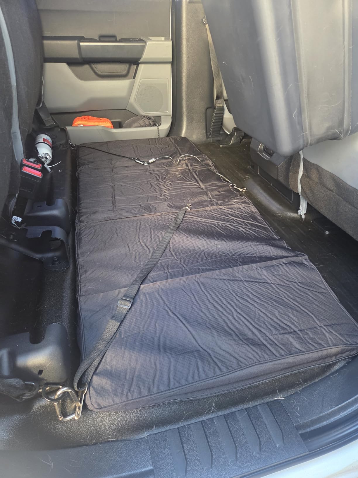 Ruff Liners Standard Dog Bed for Car Back Seat, Black - As Seen on Shark Tank - Fits Standard Seat Extender - Non-Slip Base, Waterproof, Machine-Washable - Dog Mat for Car with Rebound Foam Comfort customer photo 2