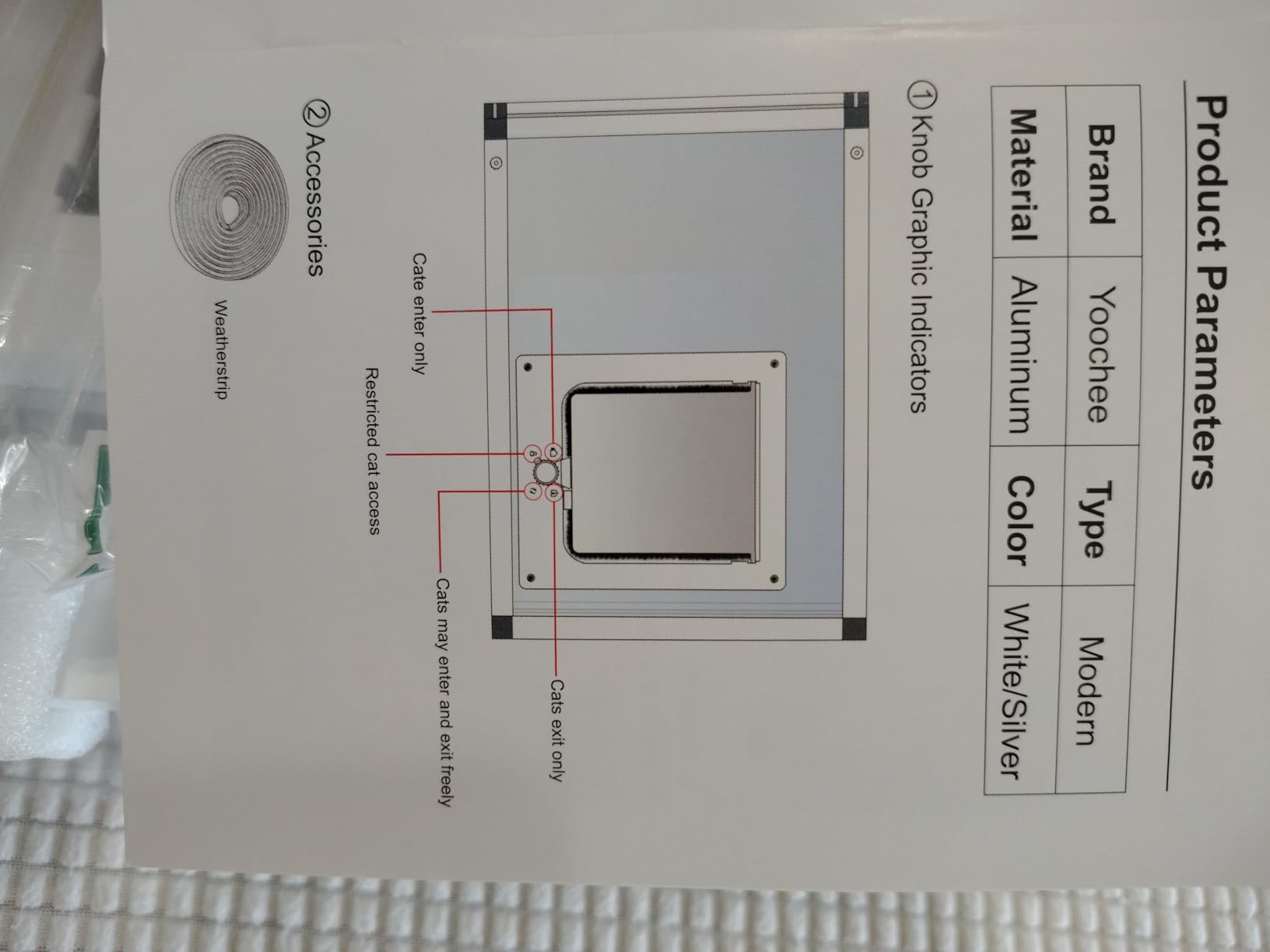 Sliding Cat Door for Window, Fits 32