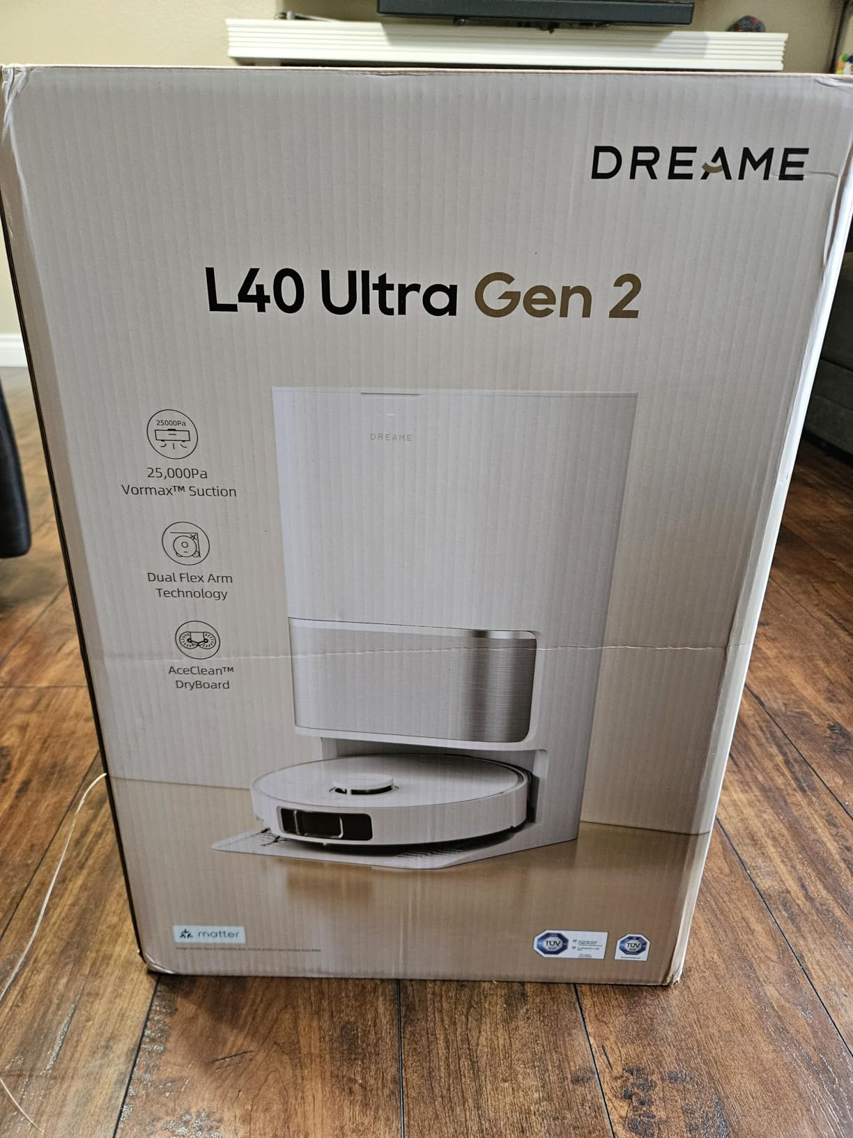 DREAME L40 Ultra Gen 2 Robot Vacuum and Mop with 25,000Pa Suction, Extendable Side Brush & Mop, All-in-One Self-Emptying & Cleaning Dock, 10.5mm Mop Lifting, Obstacle Avoidance, App Control customer photo 2