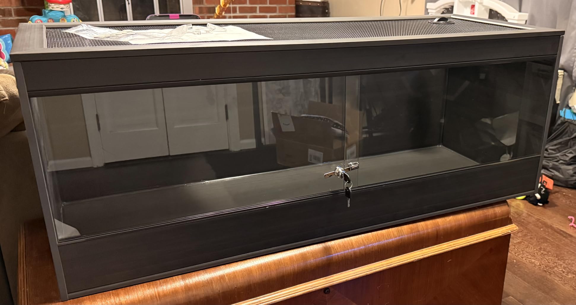50 Gallon Reptile Enclosure, 36x18x18 Composite Wood & Plastic Eco Reptile Tank Terrarium, 36