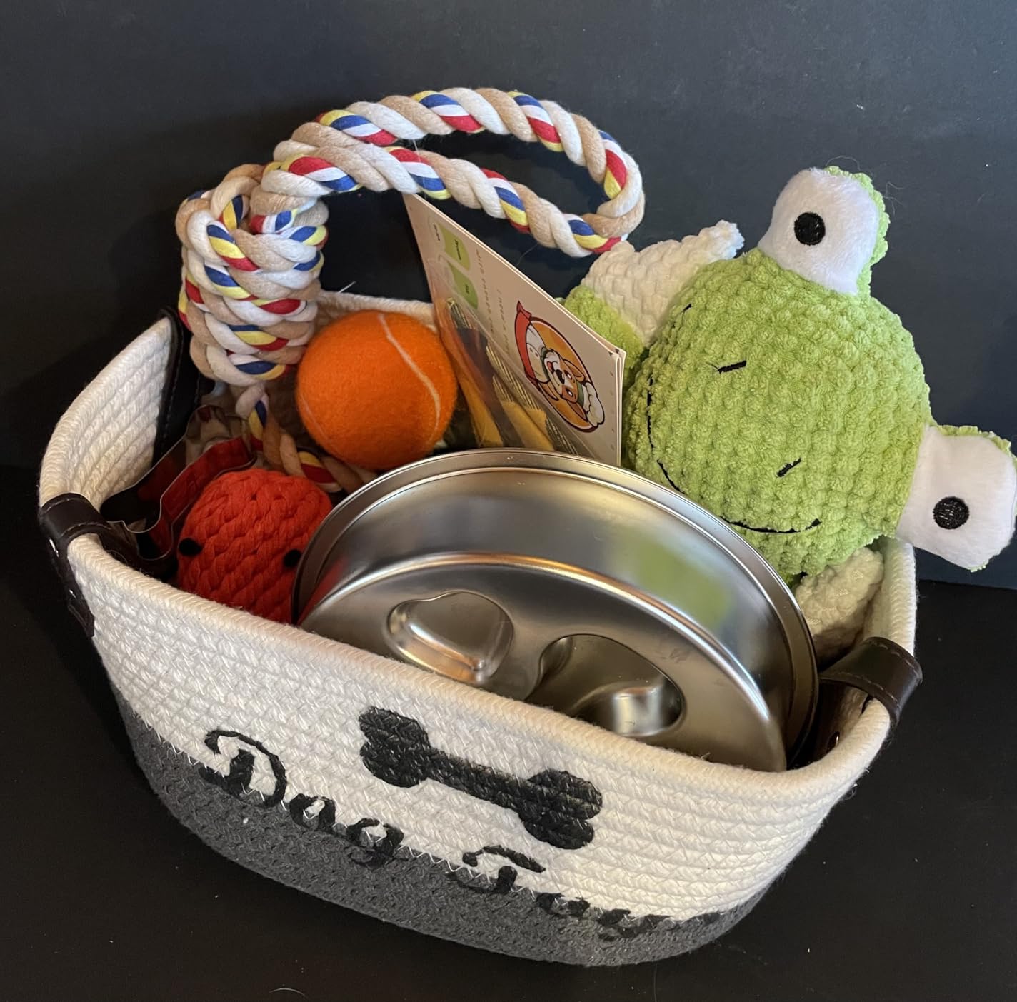 14Pcs New Puppy Gift Basket, Complete Premium Welcome Puppy Starter Kit and Dog Gift Basket with Dog Toys Bundle, Pet Essentials for New Owners, Perfect Dog Birthday Set for Small to Medium Breeds customer photo 2