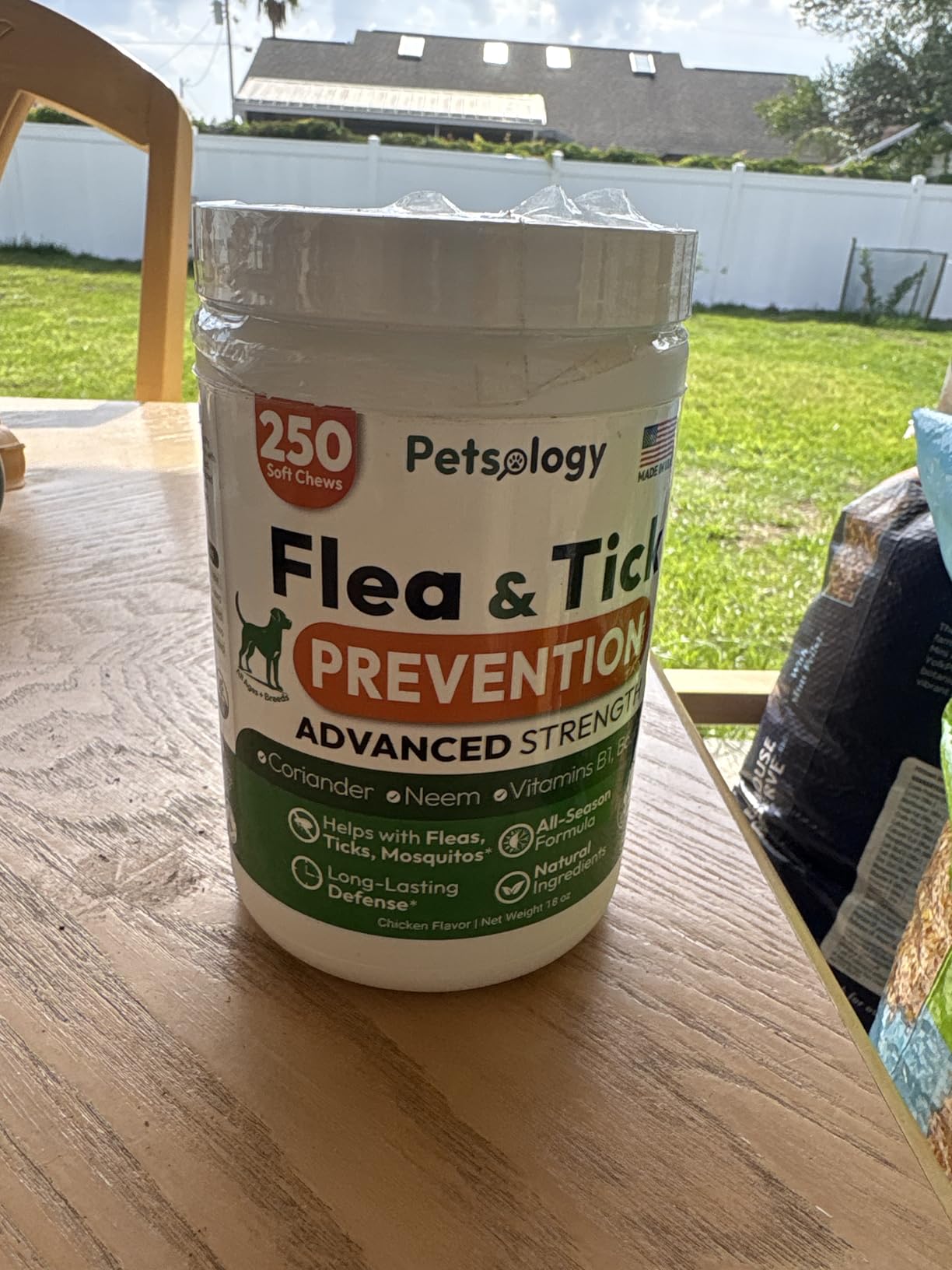 Flea and Tick Prevention for Dogs Pills - 250 Soft Chews - Natural Dog Flea & Tick Control - Oral Defense Treatment for Dogs Supplement - Vet Formulated Chews - All Breeds & Ages - Made in USA customer photo 2