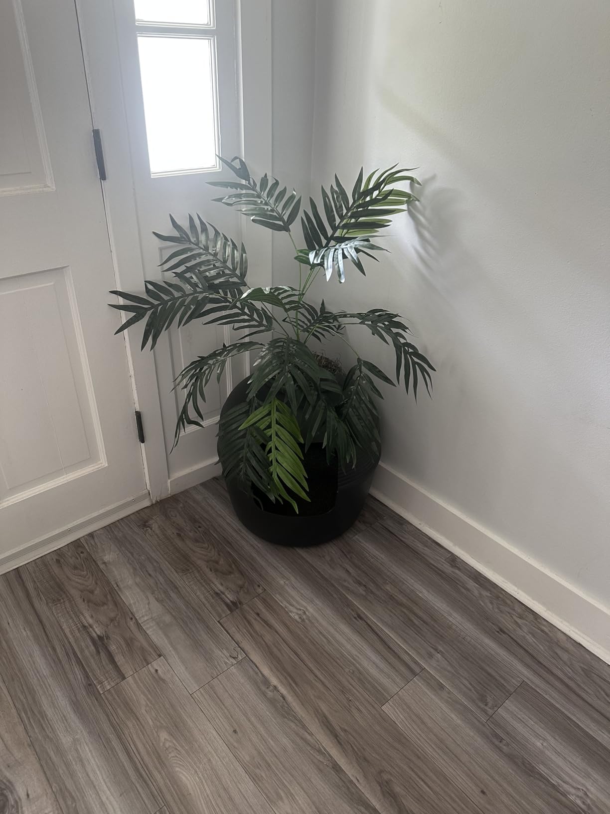 Good Pet Stuff Hidden Litter Box Planter, Decorative Cat Litter Enclosure with Carbon Filter & Faux Plant, Made in USA, Odor Control, Improved Design, NEW Round Style, Base Kit, Chestnut Brown customer photo 2