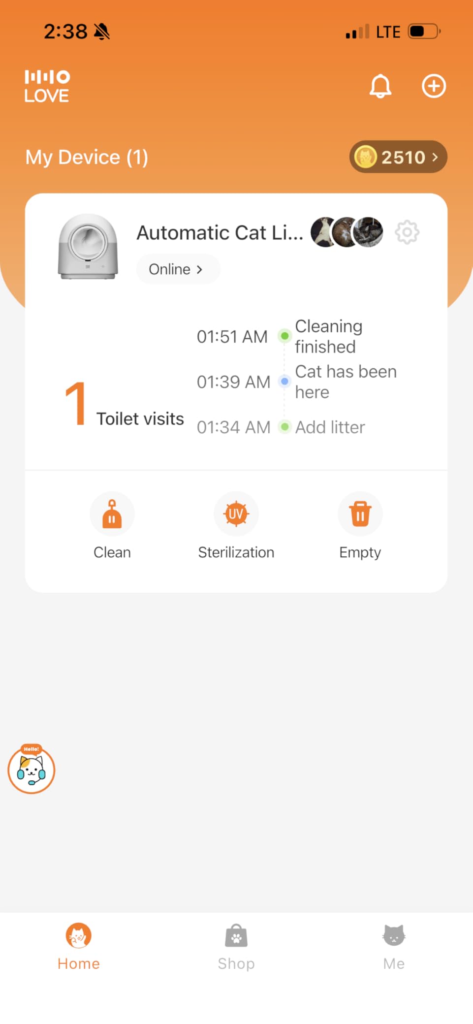 HHOLOVE Self Cleaning Litter Box Automatic with Safety Sensors, Odor Control, Real-Time Health & Weight Monitor, Ultra-Quiet, 60L Large Capacity for Multiple Cats, 2026 Version customer photo 2