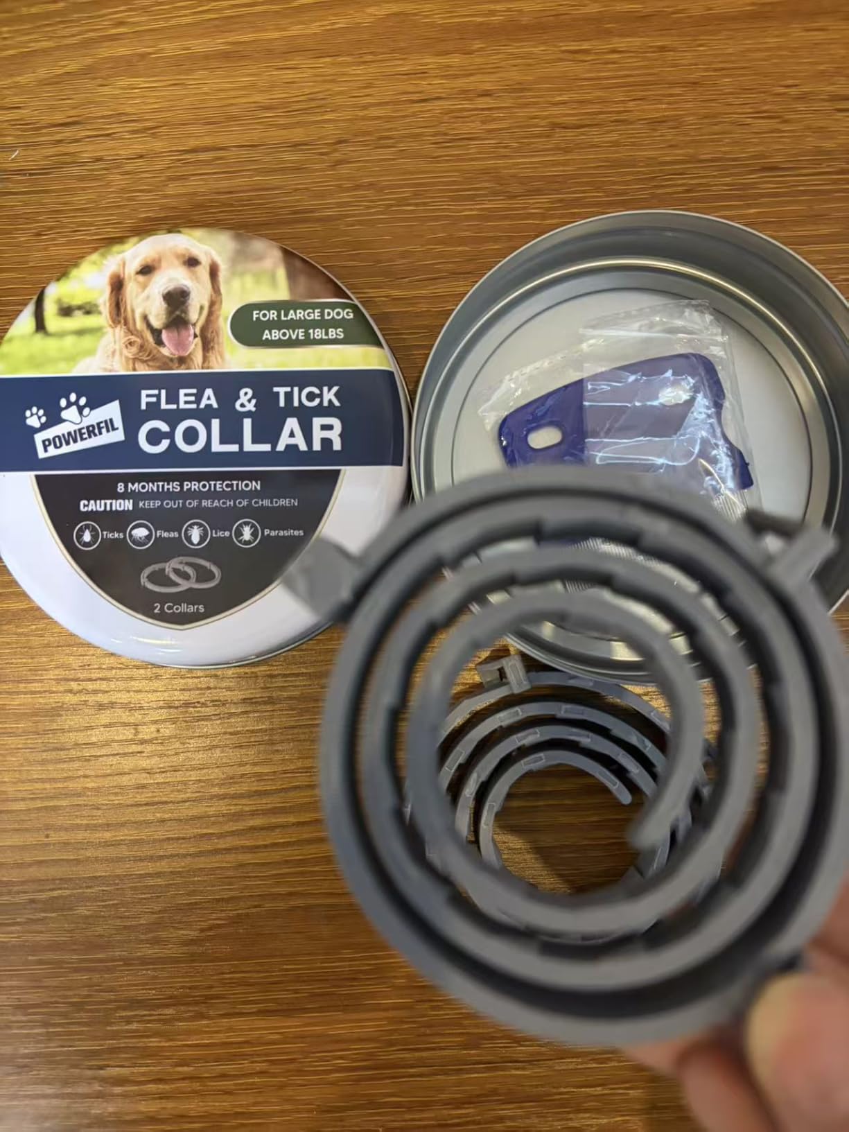 Flea Collars for Dogs, Flea & Tick Collar for Dogs, Tick Collar for Large Dogs, Comfort Fit for Sturdy Dog Tick Collar, Adjustable 8 Months Prevention - Pack of 2 customer photo 1